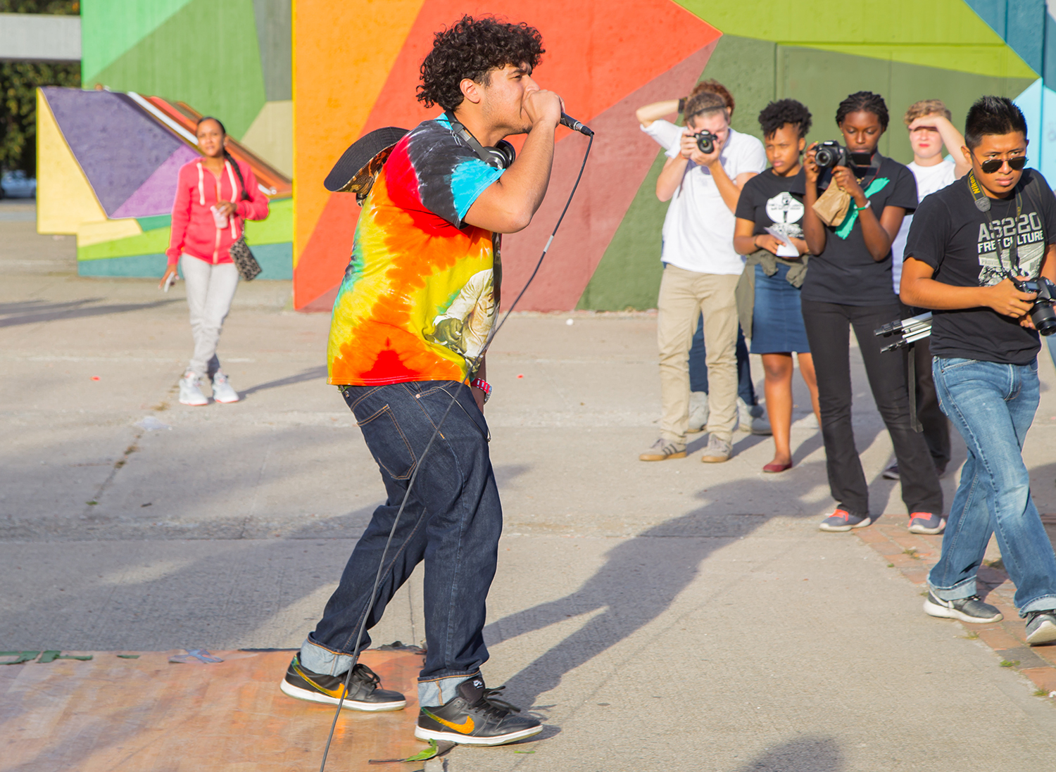  Performance commemorating the opening of the Cultural Corridor between Classical and Central High Schools,  Providence RI, 2015  