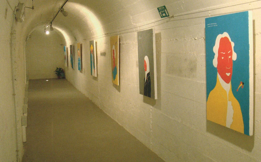 Paintings by Ernesto Tatafiore exhibited at Largo Baracche. Image Credit: Chiamata all’Arte, edited by Giuseppe Ruffo and Pietro Tatafiore