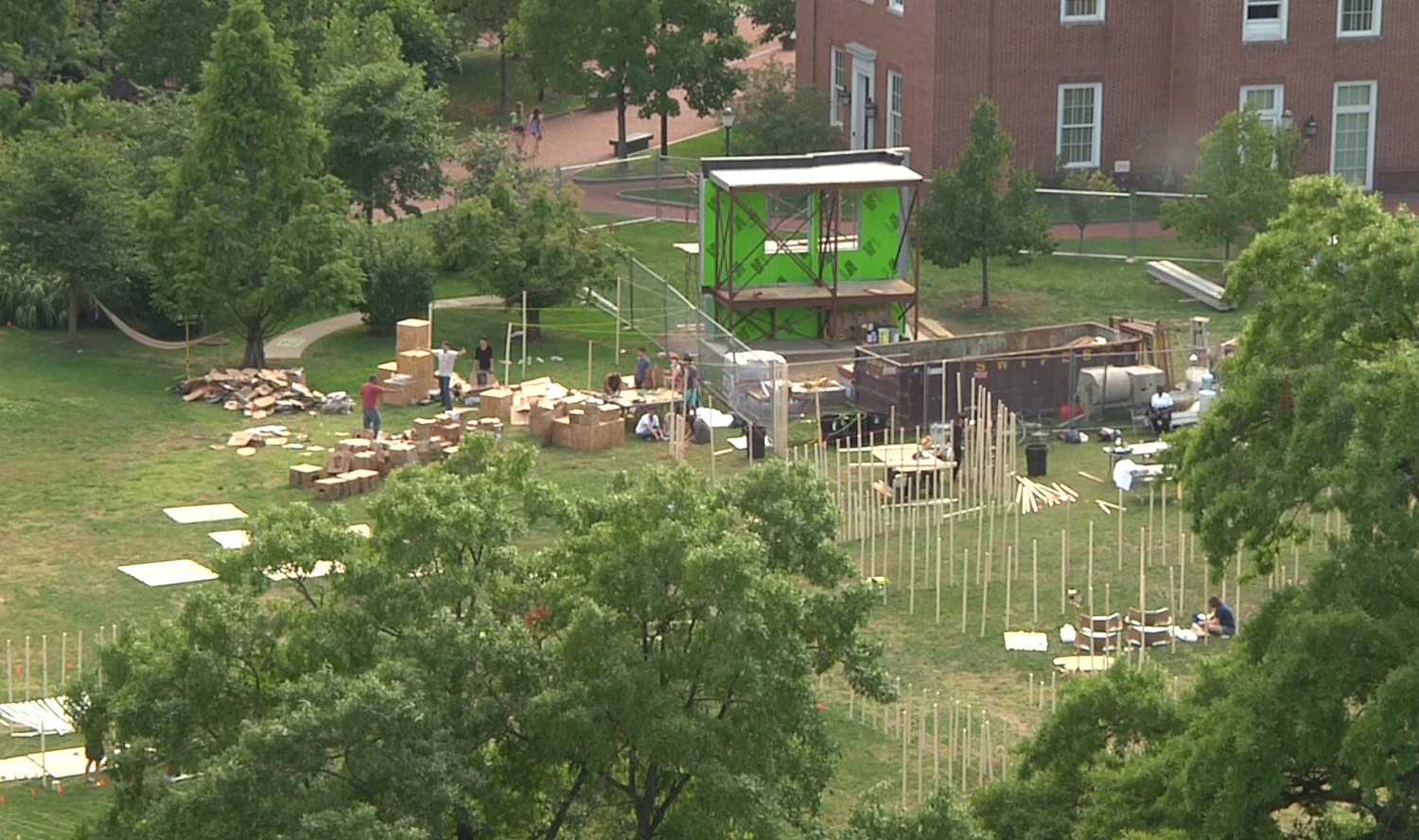 Cardboard Village , 2013, Philadelphia PA, collaborative public art project, IDEA Days Design Festival