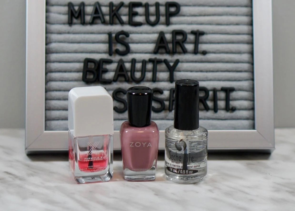 Trying Zoya nails polish with my usual base and top coat.