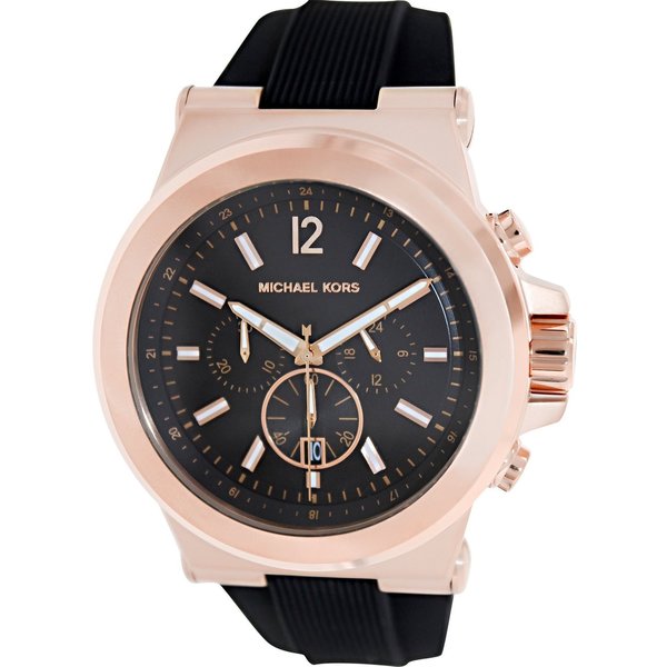 Michael Kors Men Chronograph Dylan Black Silicone Strap Watch 48mm MK8184 —  The Gold Source Jewelry Store