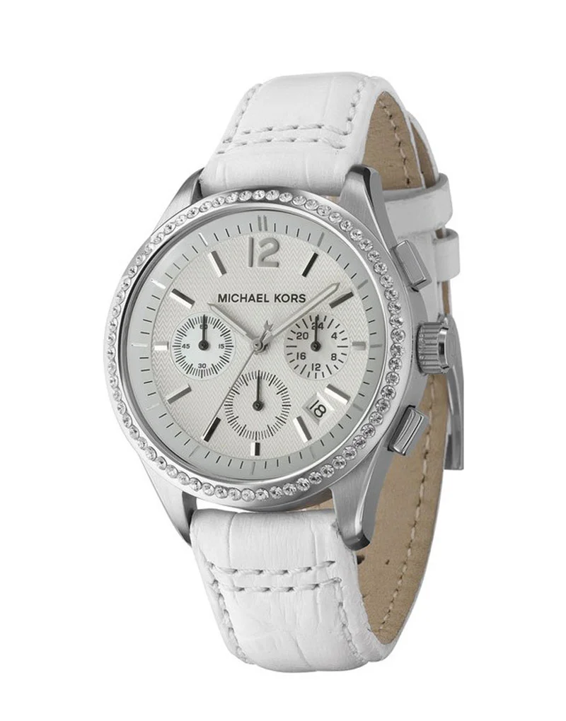 Michael Kors Women White leather Croc watch-7201412471 — The Gold Source  Jewelry Store