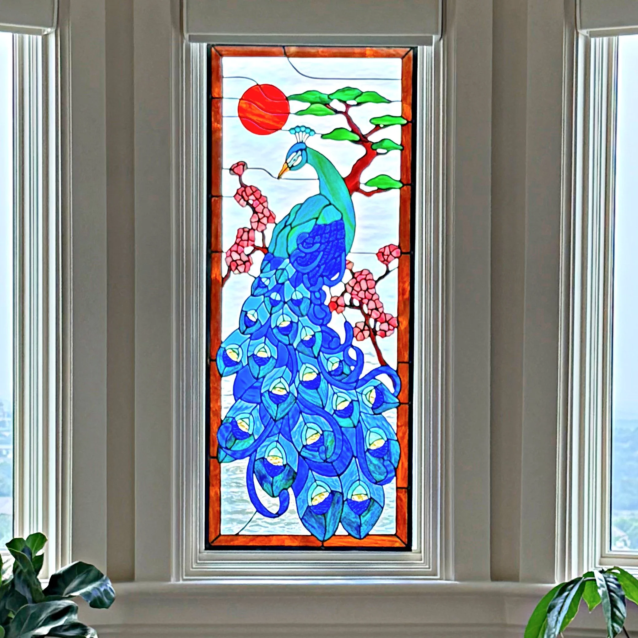 Stained Glass Peacock Window