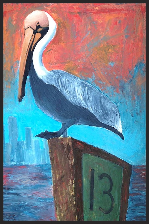 Pelican on a Pier