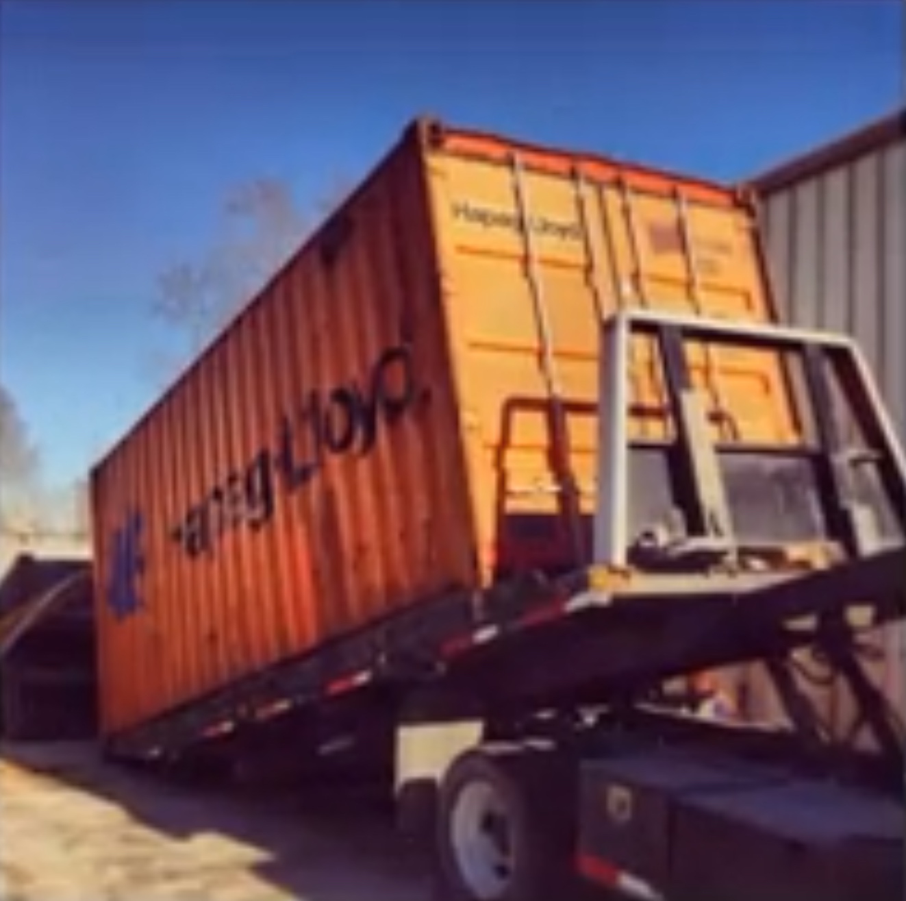 Delivery of the shipping container! 