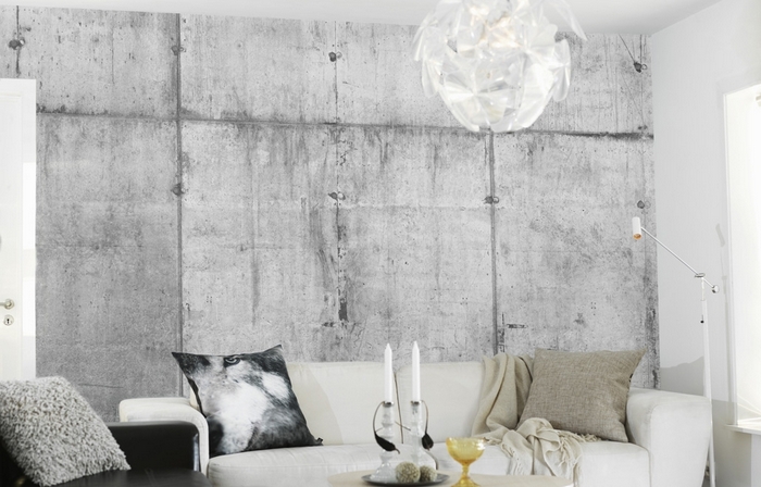 Concrete wallpaper wall