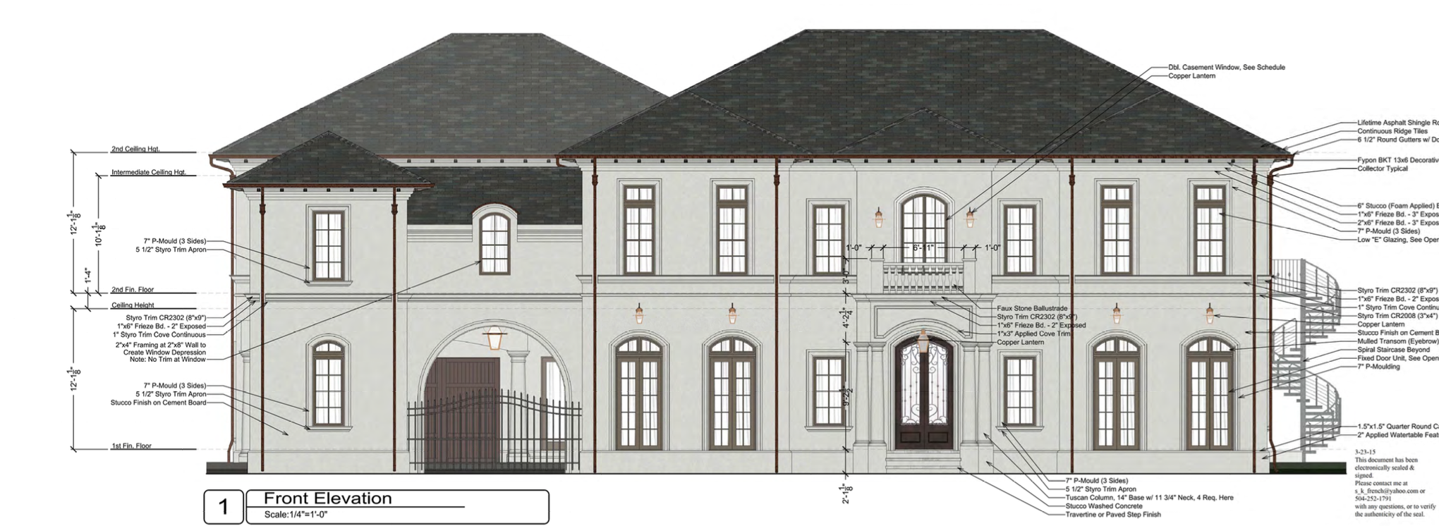 Front Exterior Elevation