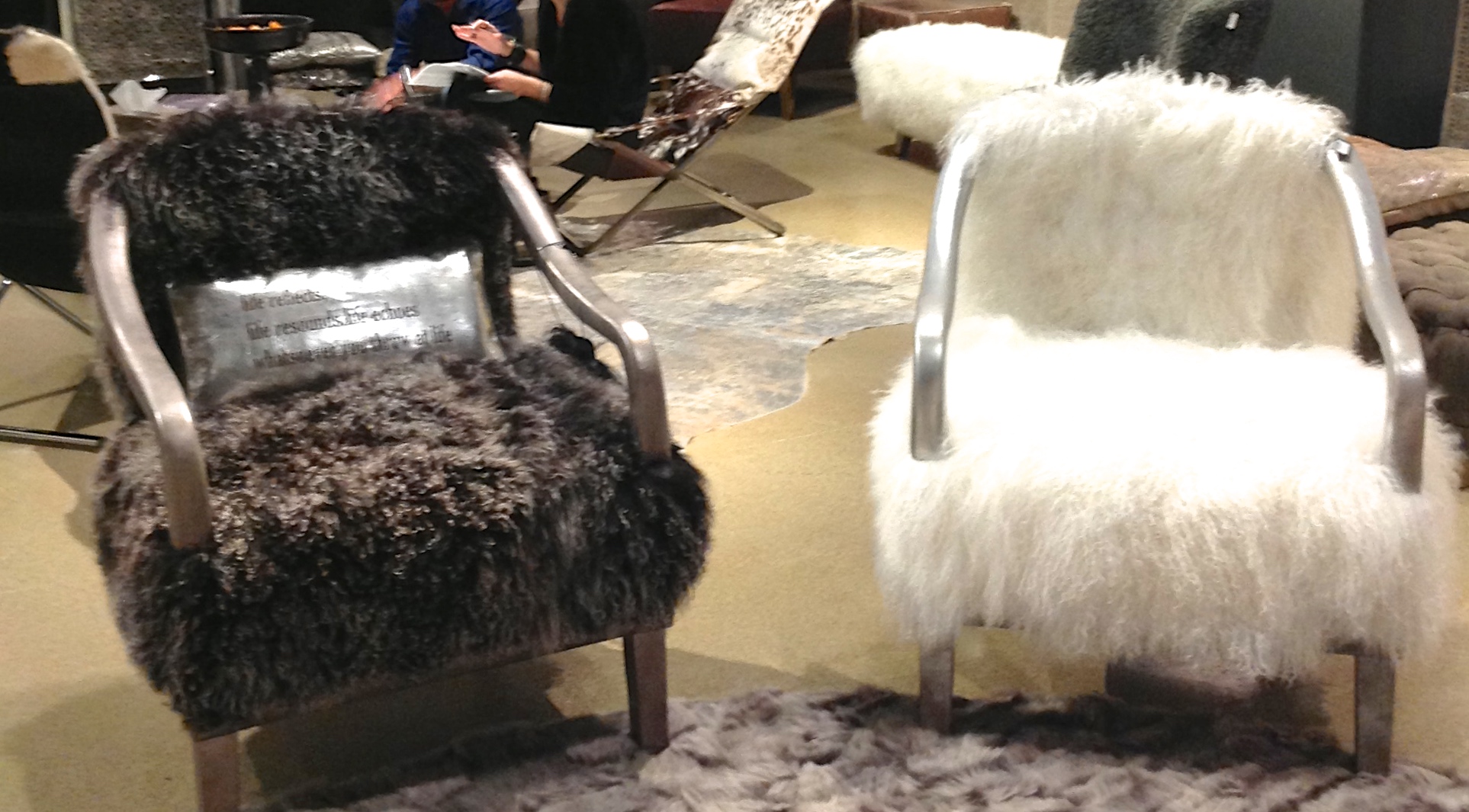 These little accent chairs may be a little too furry for some people, but they are showstoppers nonetheless! 