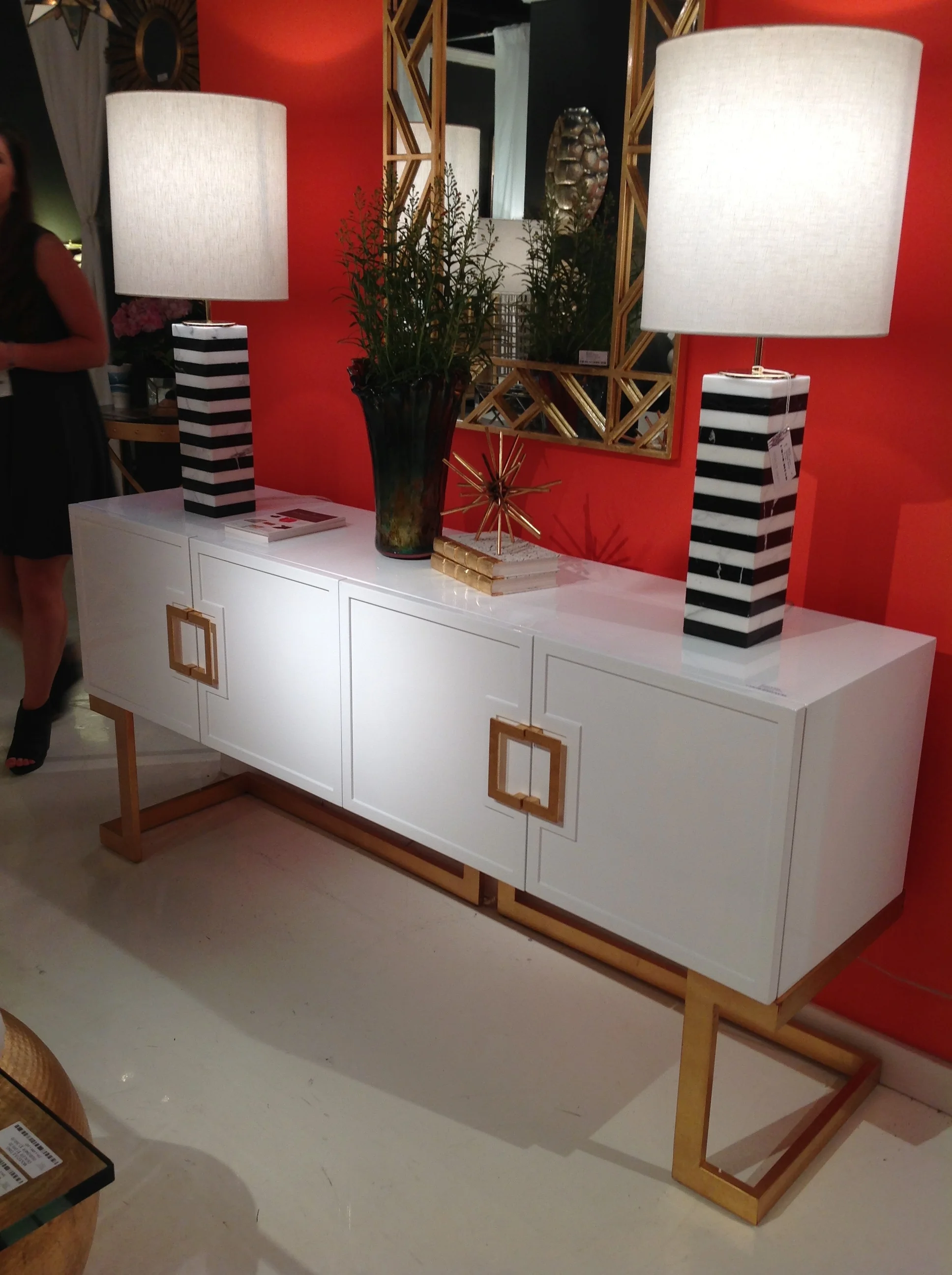 A sleek, contemporary style buffet table