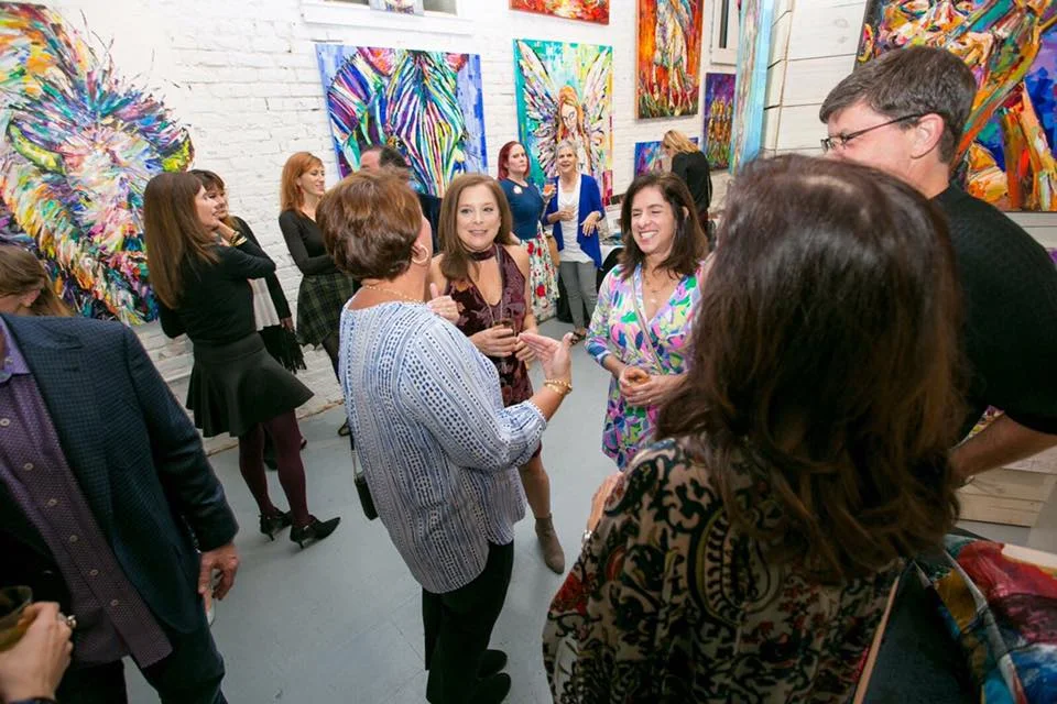 Designer Jacquelyn Lindsey and Artist Becky Fos were thrilled with the amount of people that came to their "Fall Back Into Color" Art & Design event. 