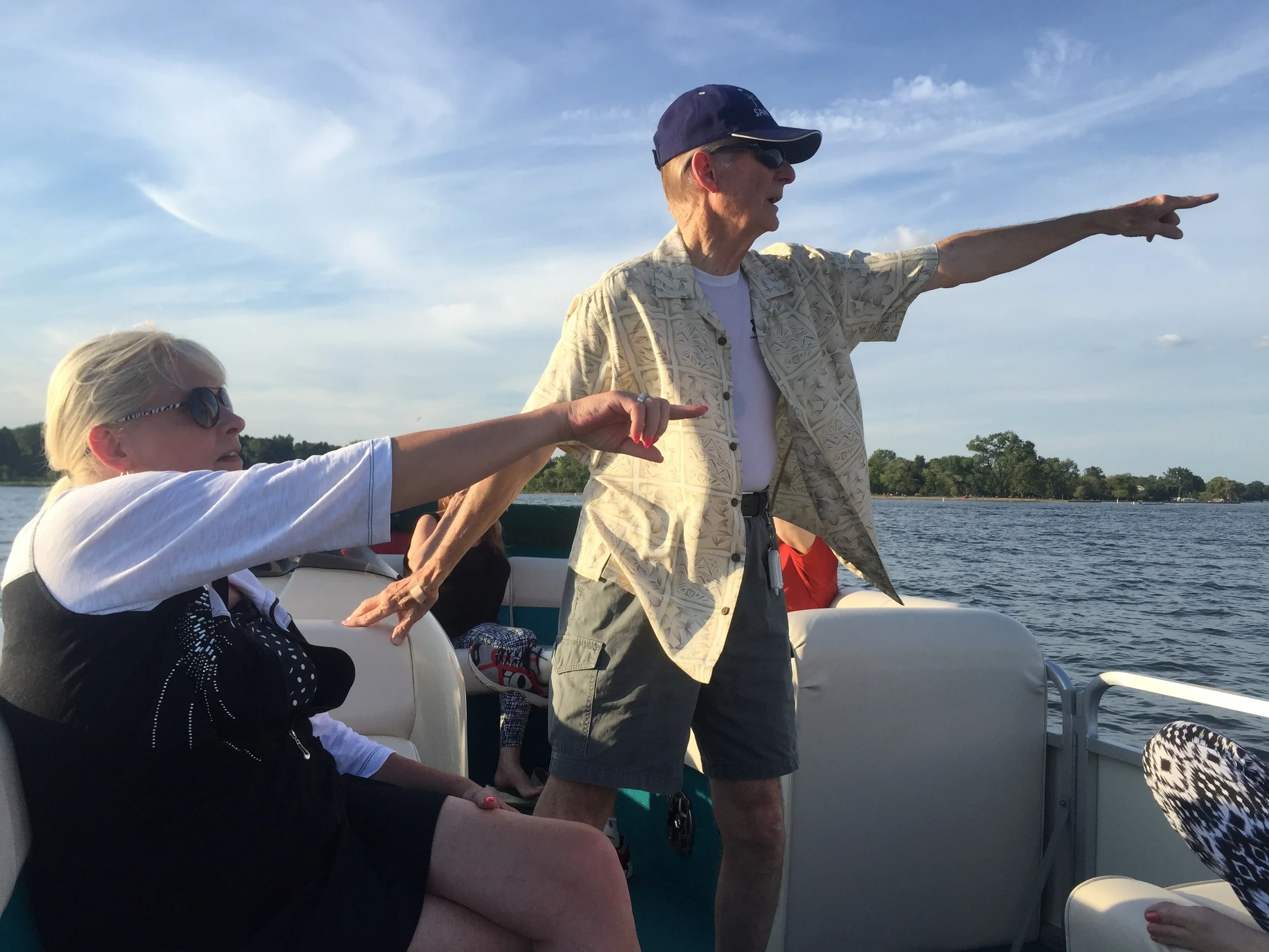 Bob and Tracy picking out their favorite homes on Cass Lake
