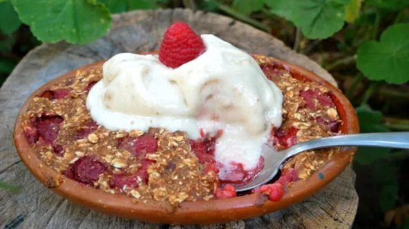Artistic Vegan Surgar Free Raspberry Apple Crisp.jpg