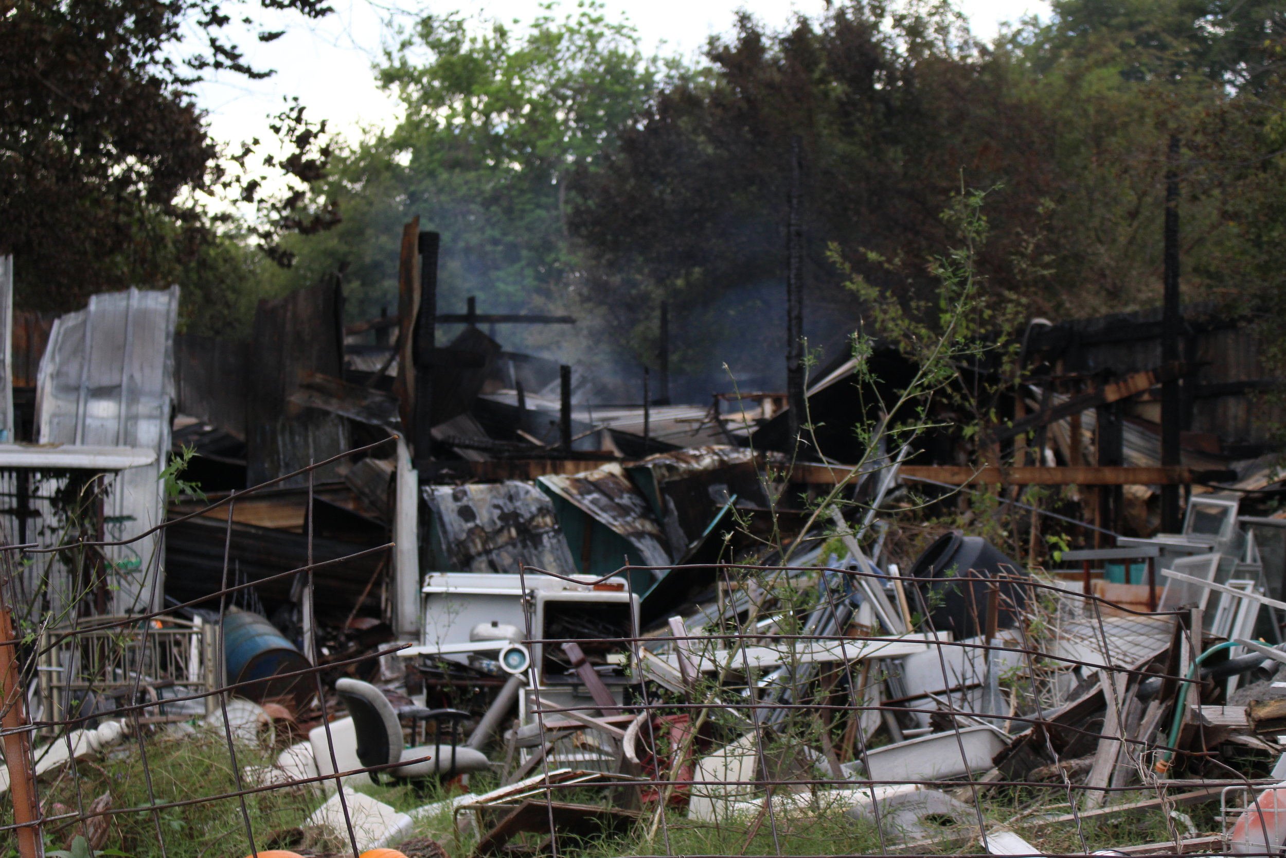 Aftermath of a structural fire at Green Barn 171006 (Scott Emigh).JPG