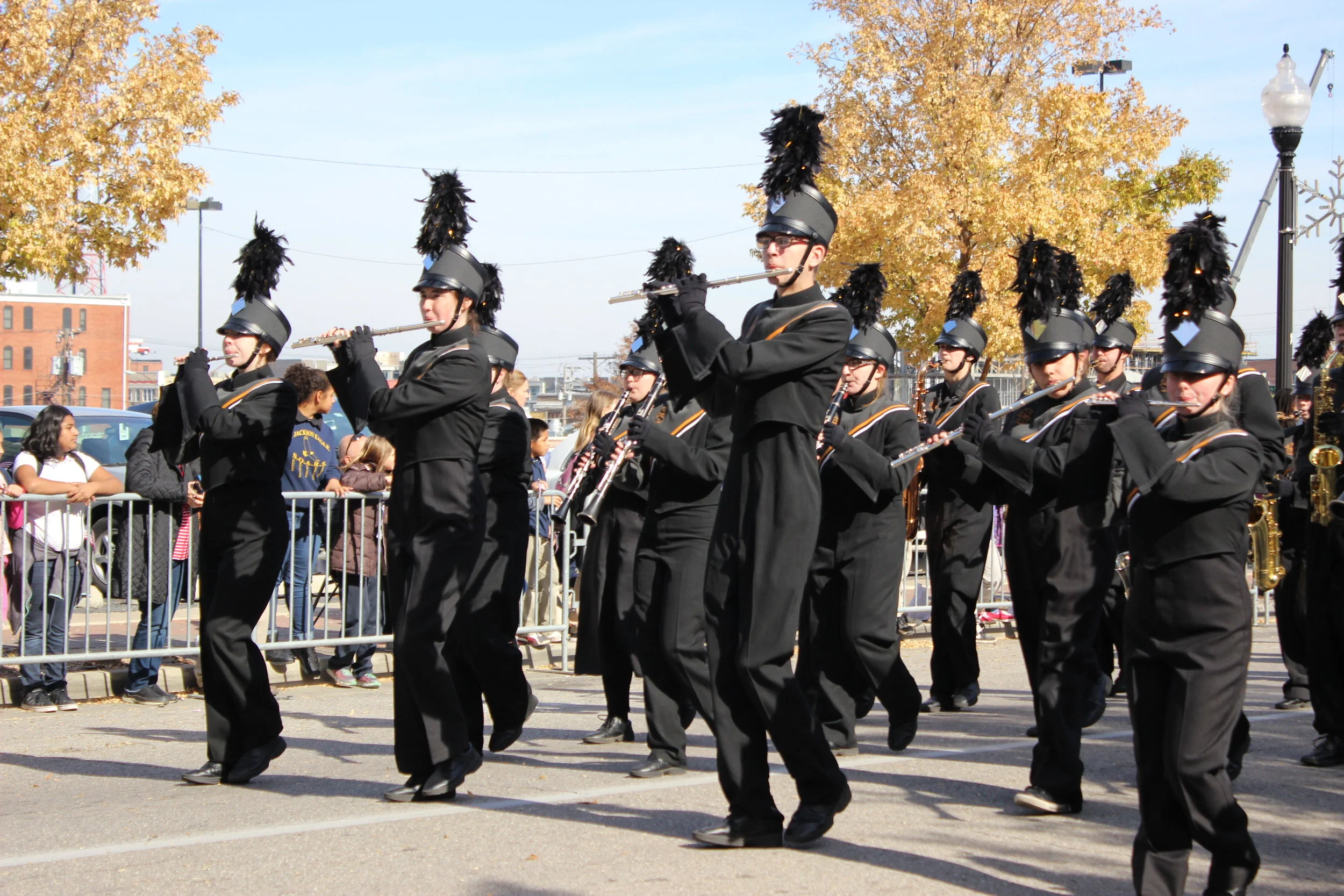 The CPHS 2017-2018 Marching Band performs in the Tulsa Veteran's Day Parade 171111 (Tristia Watson, Courtesy) 002.JPG