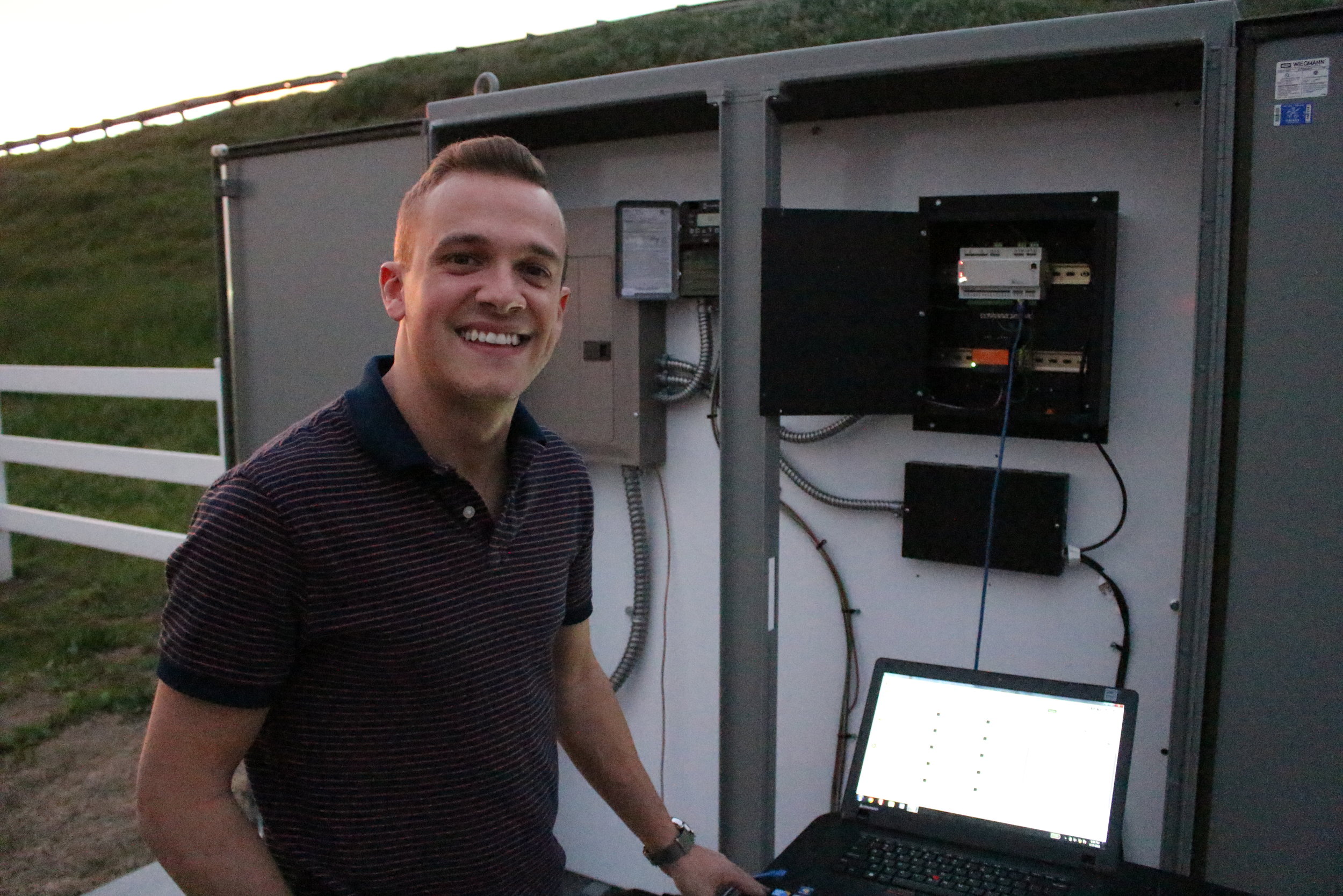  Stormwater and Utilities Technician Jon Odle programmed the Main Street LED lights and will be in charge of choosing themes throughout the year. 