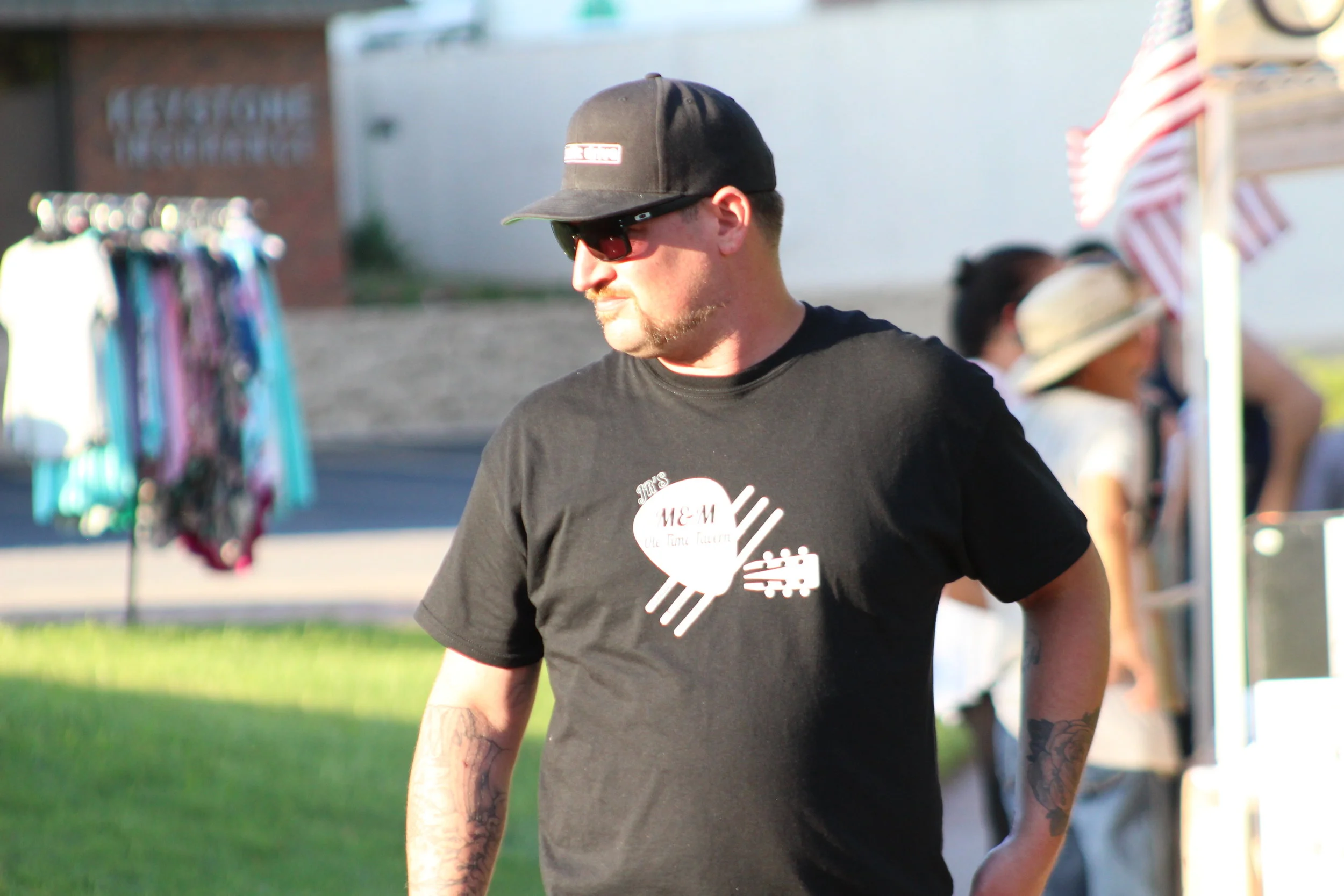  Matthew Mitchell, The Broadway Barber, stops by to grab dinner from a local food truck after a long day of cutting hair.  