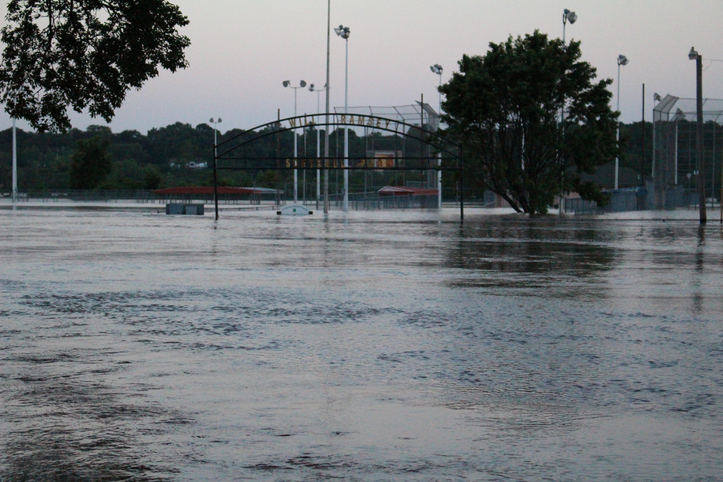 Sand Springs flooding at Case Community Park Softball Fields 001