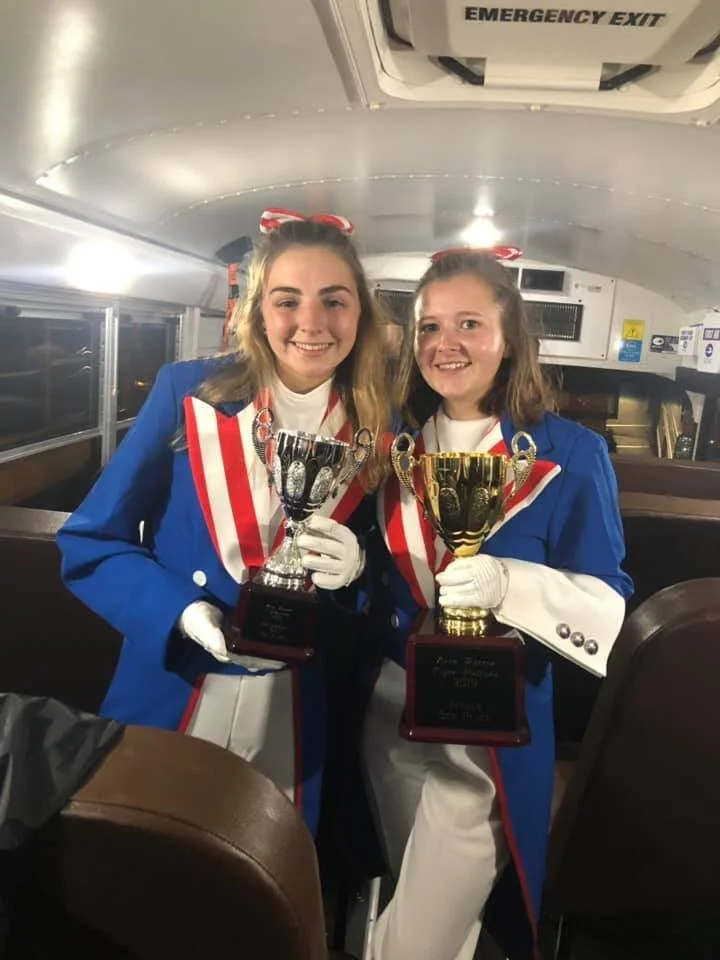 CPHS Drum Majors Alyssa Crutcher (left) and Kristin Shipley (right). (Photo by Shannon Crutcher).
