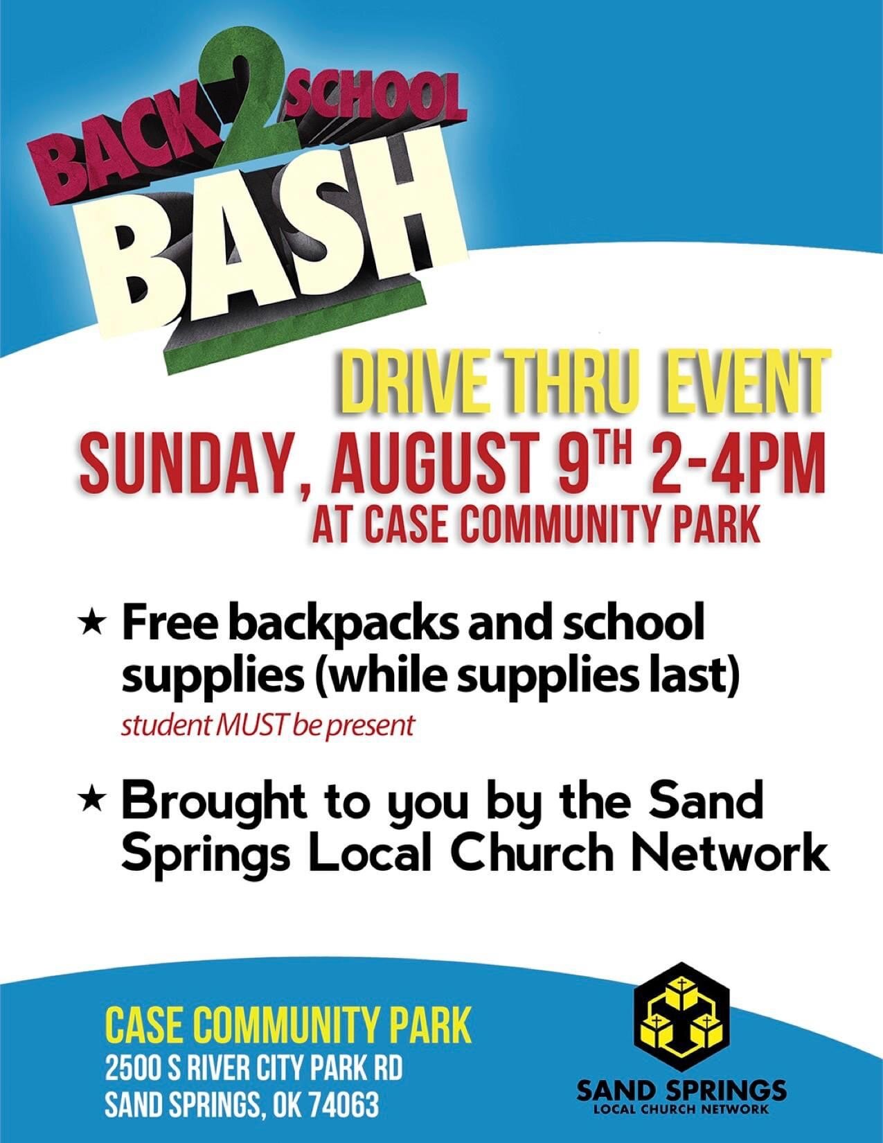 Sand Springs Local Church Network To Hold Drive Through Back 2 School Bash Sandite Pride News