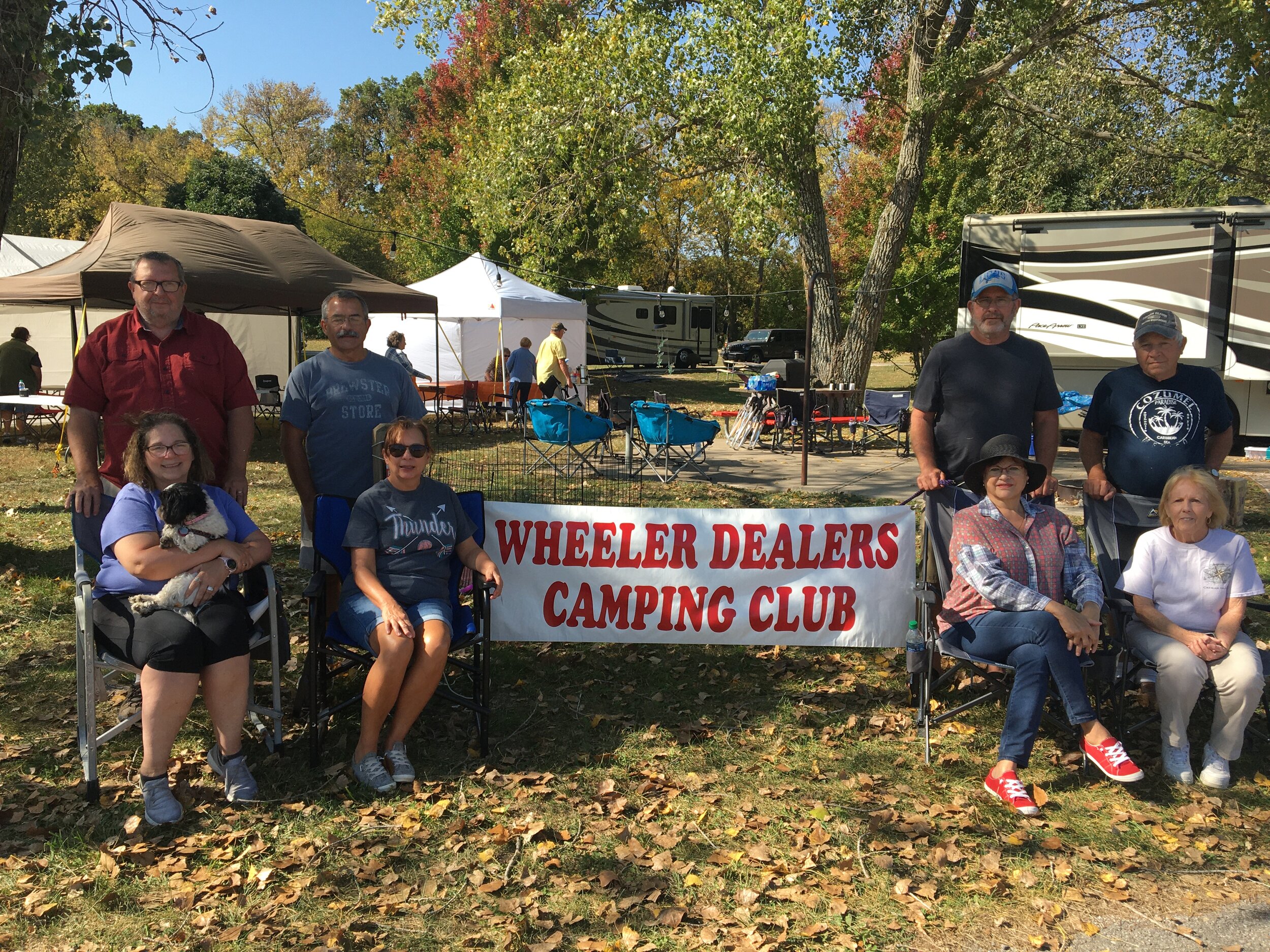  Four new couples at the Wheeler Dealers Camping Club October campout were from left Bill and Pam Doyle, Sand Springs; Larry and Elaine Stevens, Bartlesville; Mark and Donna Metevia, Norman; and Charley and Vie Bottger, Ponca City. 