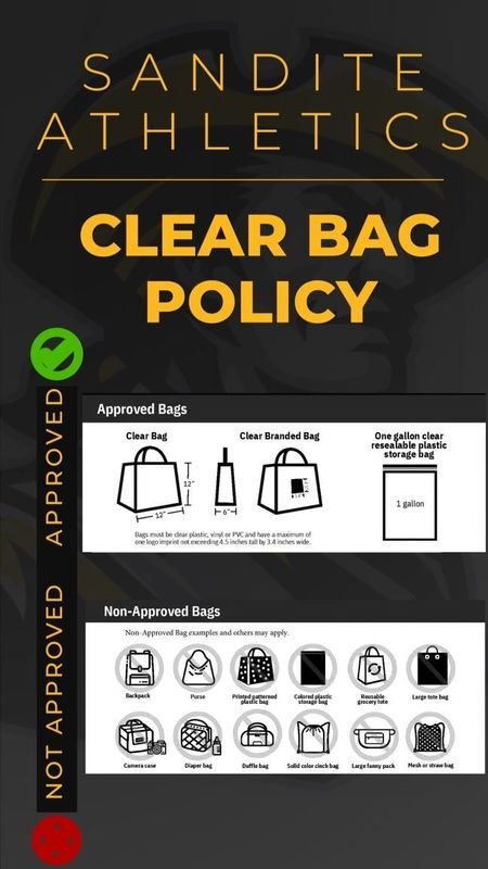 Sandite Athletics Implementing Clear Bag Policy at Home Events