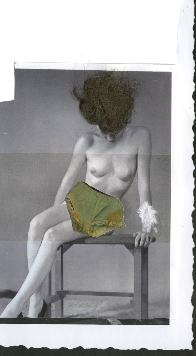 Angela Grossmann, Corsage, 2015, Mixed Media on Paper, 21 x 15 inches