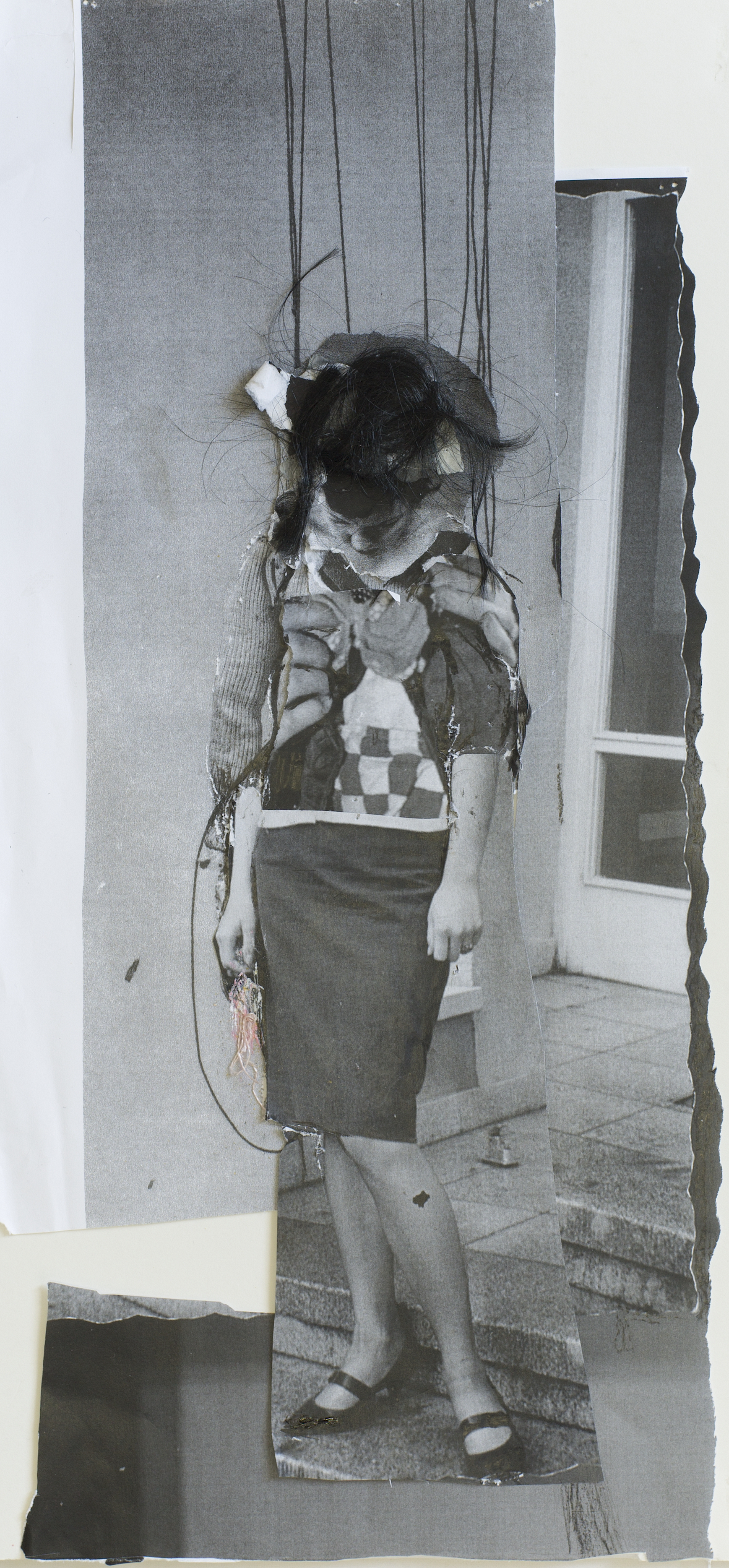 Angela Grossmann, Pencil Skirt, 2015, Mixed Media on Paper, 21 x 15 inches