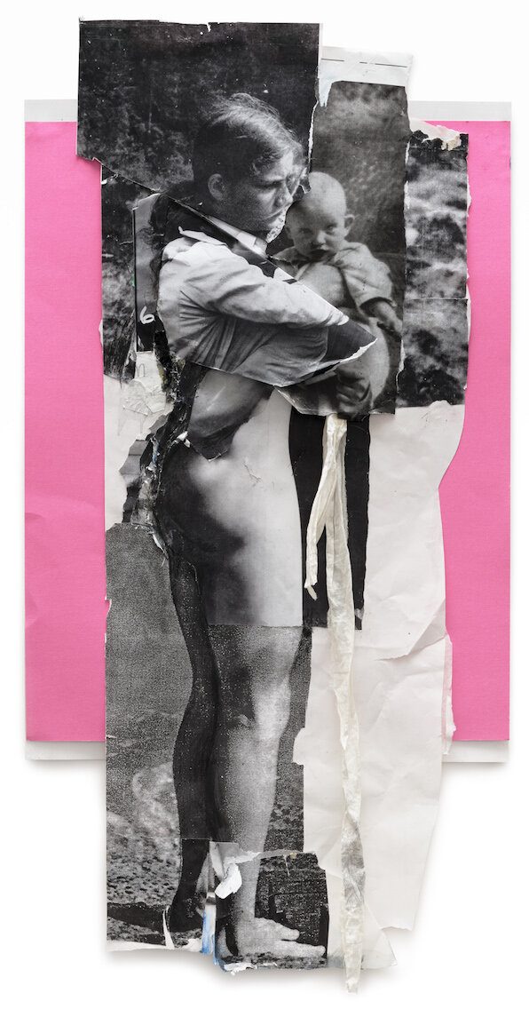  Angela Grossmann, Young Mother, 2020, Mixed Media on Paper, 48 x 22 inches, $7,750 