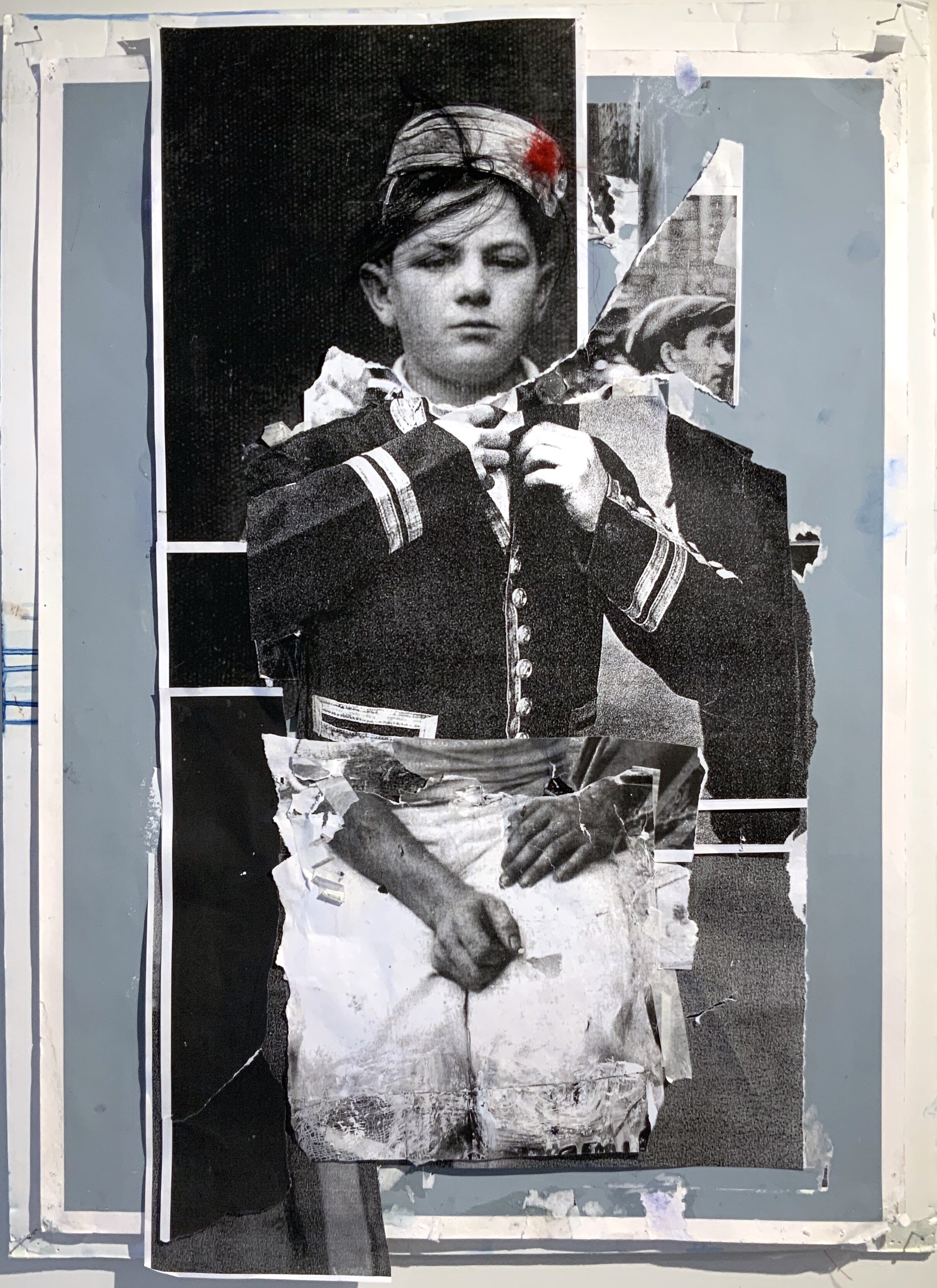 Angela Grossmann, Cadet, 2021, Mixed Media on Paper, 32 x 22 inches, $7,750