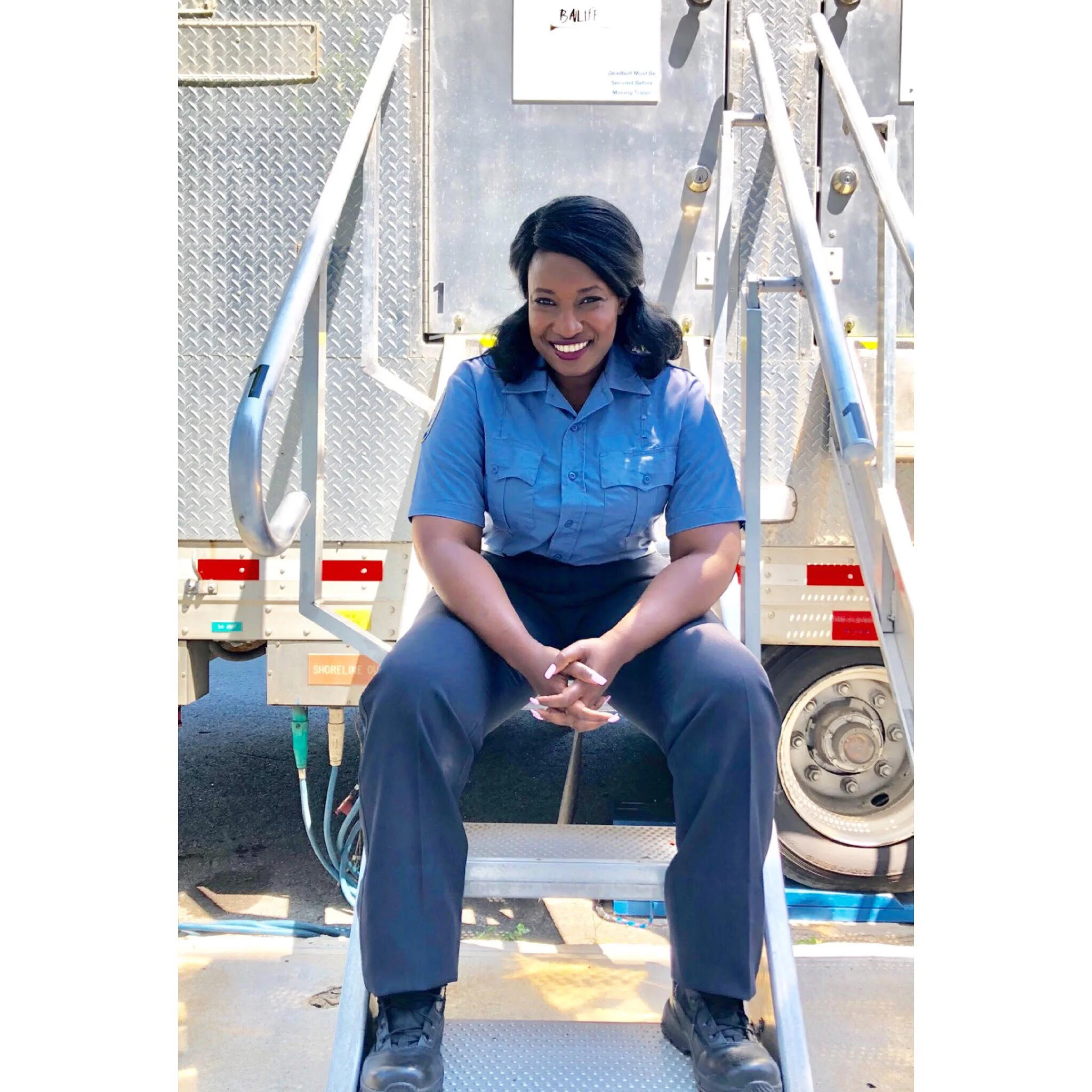 I booked a CO-STAR role on the Golden Globe Nominated show "The Sinner" airing on the USA Network. Here I am on break sitting in front of my own trailer!