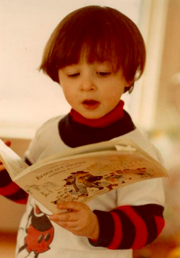 Here I am reading in French. It should be noted that I could not then, nor can I currently, speak a word of French.