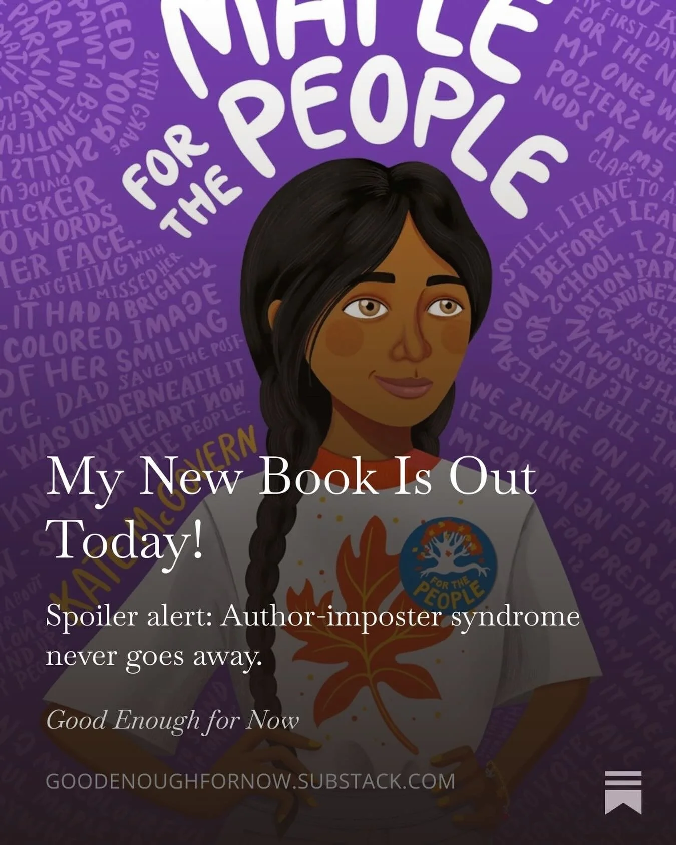 Release days are funny, but it is always a profound thrill to wake up and know that today, other people can read a thing you wrote.

More on that, Maple for the People, and becoming an author, in my Substack!