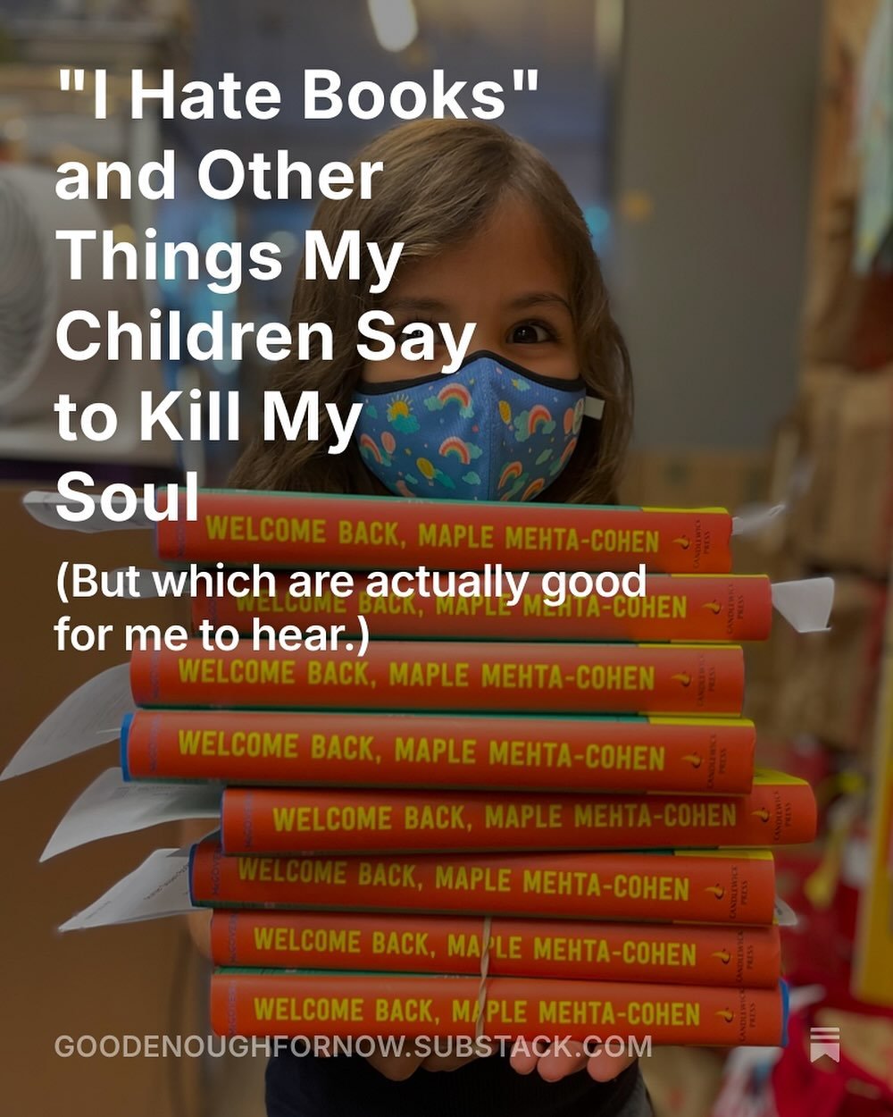 In today&rsquo;s Substack, shoutouts to TLC, my new book, and all the kids giving their parents a run for their money (including/especially mine). Link&rsquo;s in my profile!