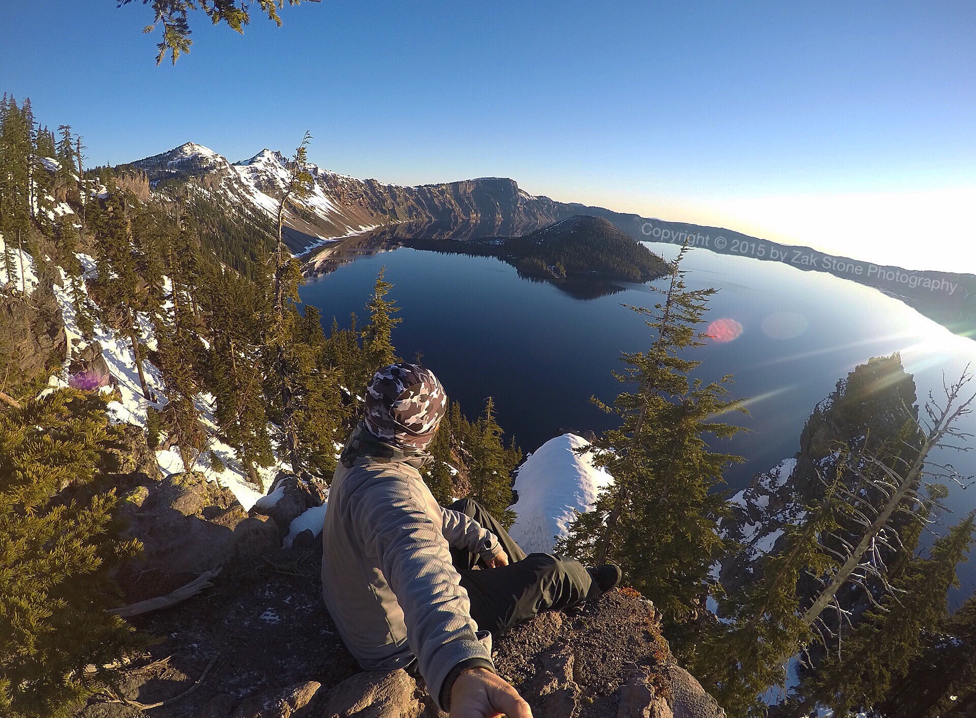 Sunrise at Crater Lake.
