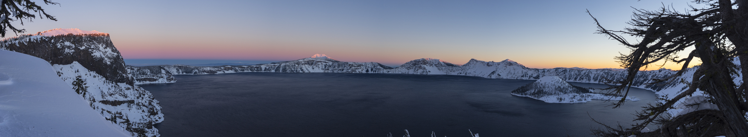 Sunset at Crater Lake, Oregon, 2016