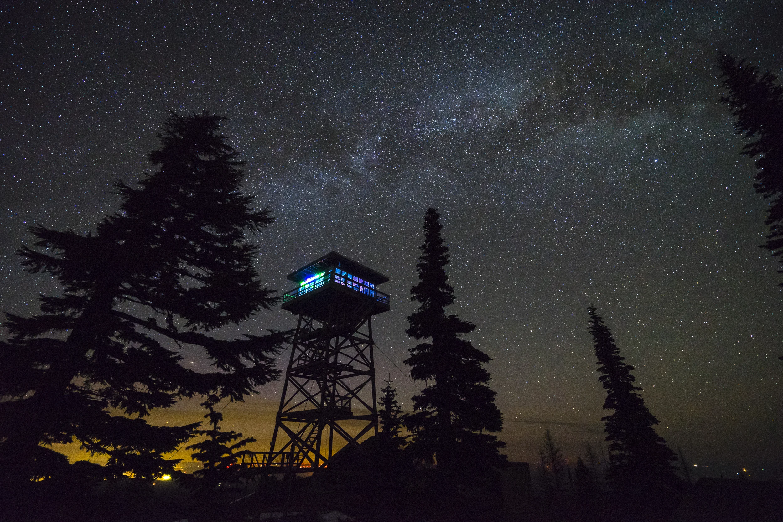 The Milky Way over Flag Point Lookout.