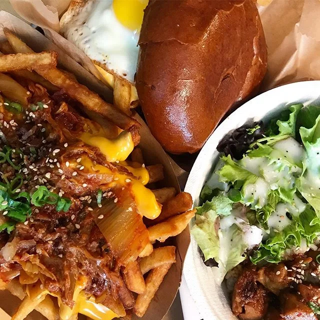 We all need help sometimes. Nothing helps more like good food. #VENTURELIKEME #burger #kimchifries #buldak