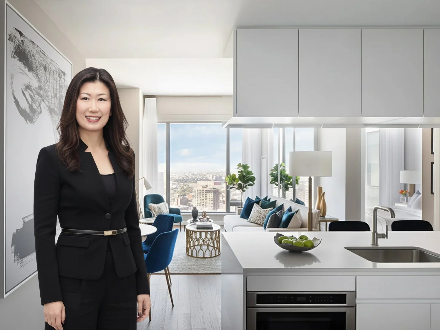Douglas Elliman 的资深房地产专家,Carole Hu持有纽约州和新泽西州的房地产执照。
