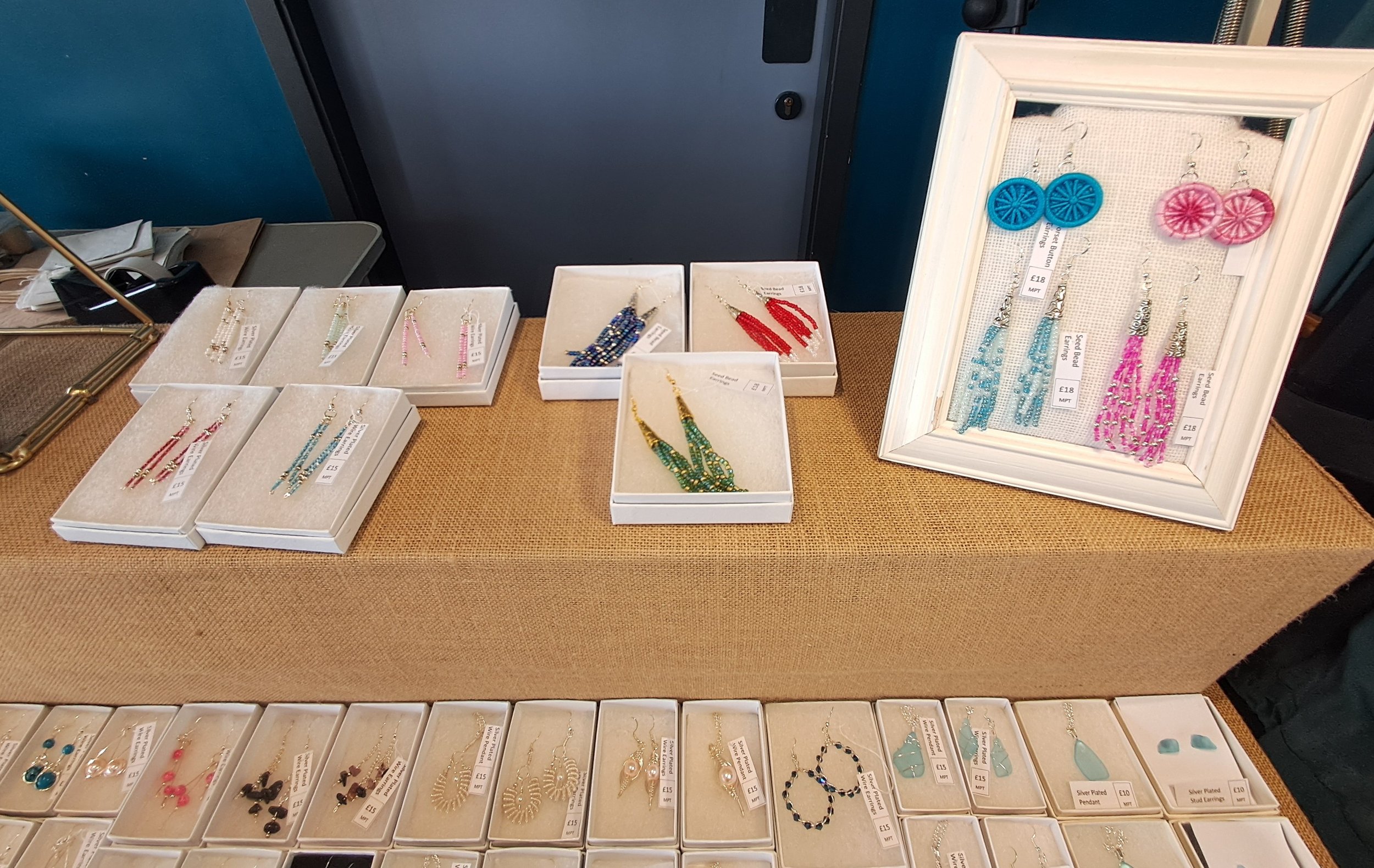 Snaps of my jewellery display at recent shows