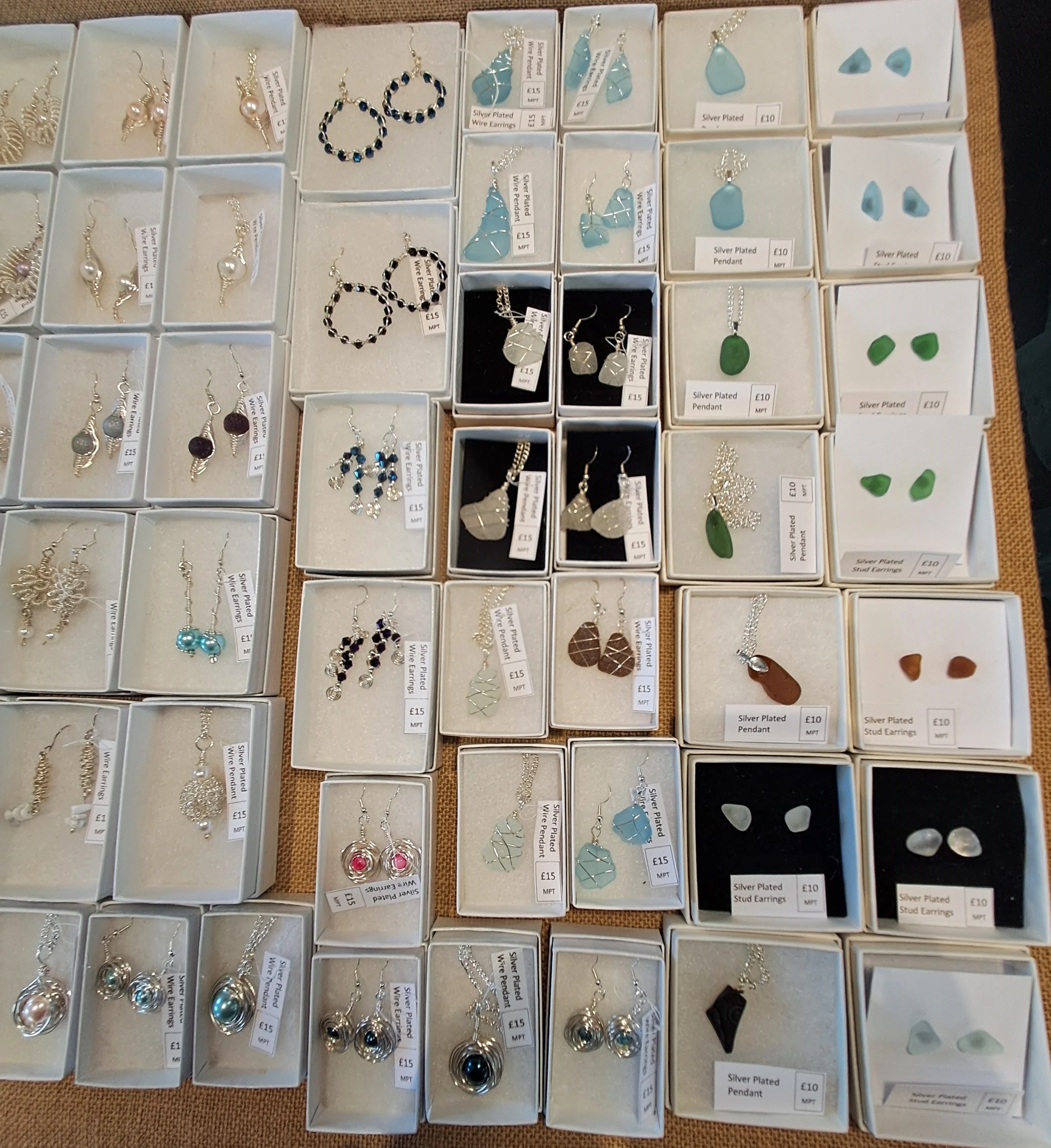 Snaps of my jewellery display at recent shows
