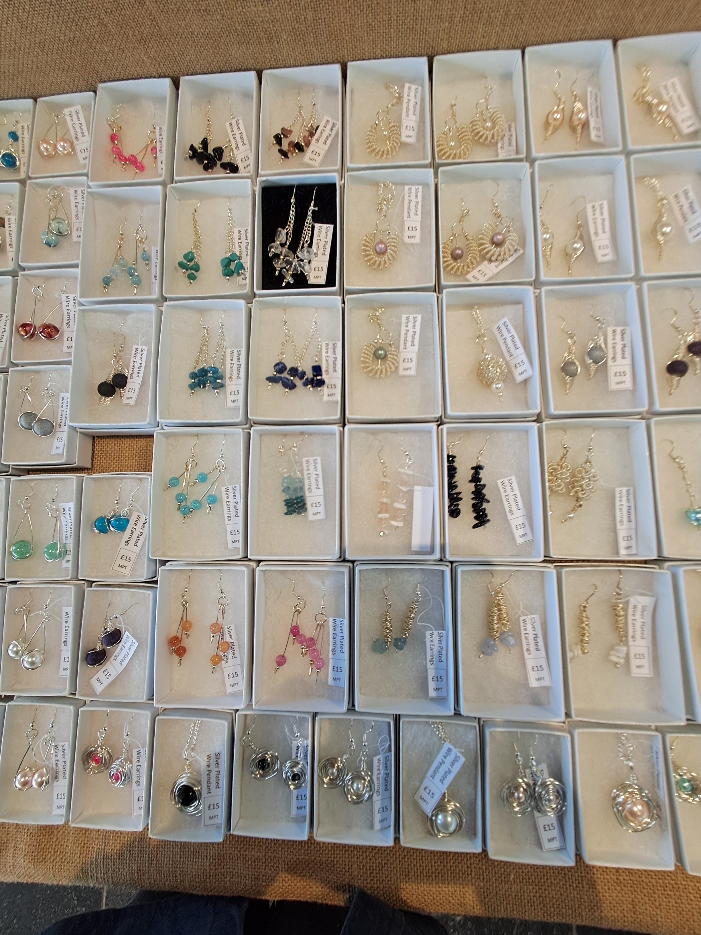 Snaps of my jewellery display at recent shows