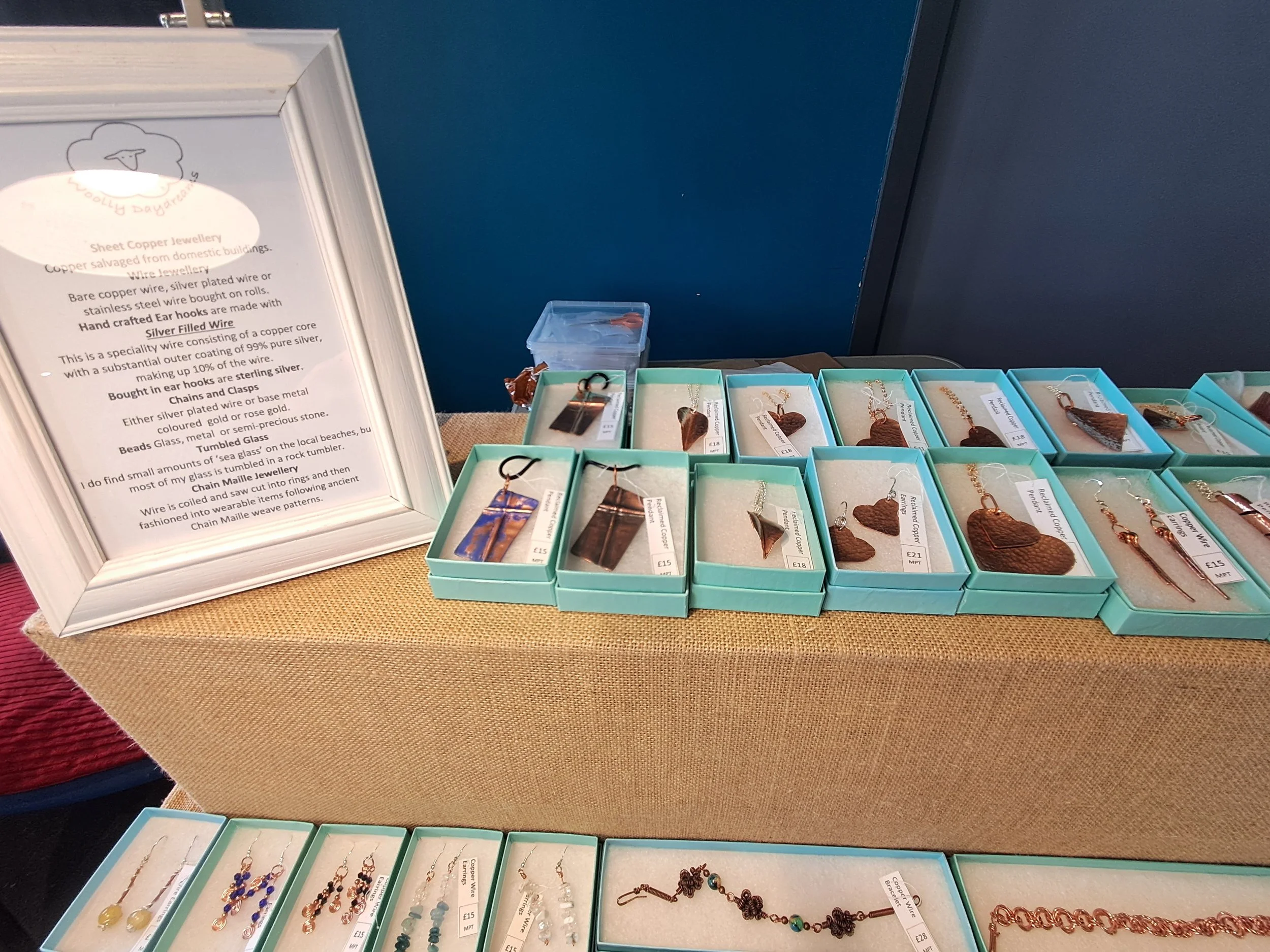 Snaps of my jewellery display at recent shows
