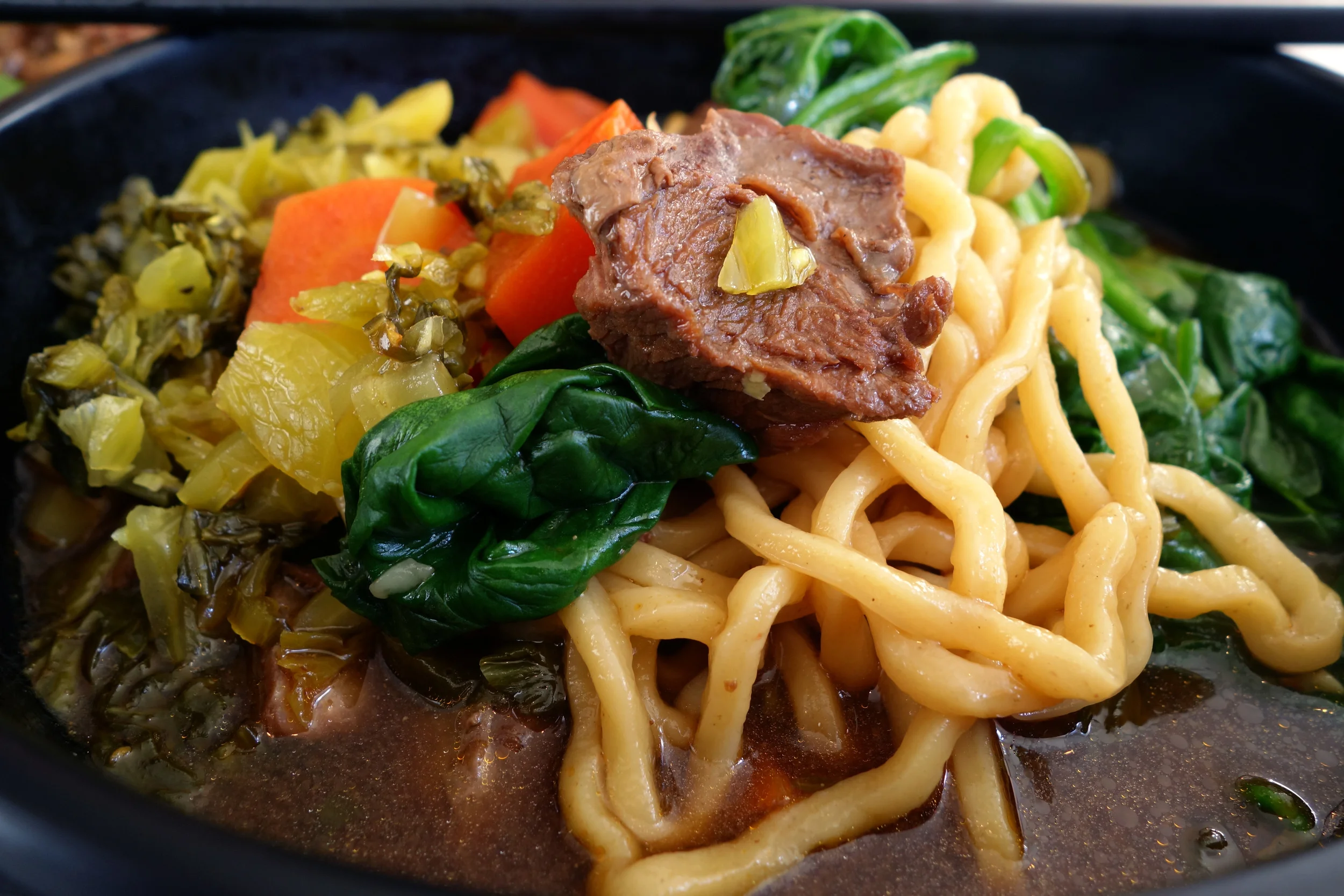 Beef Noodle Soup at Taiwan Bento in Oakland, California. 2016.