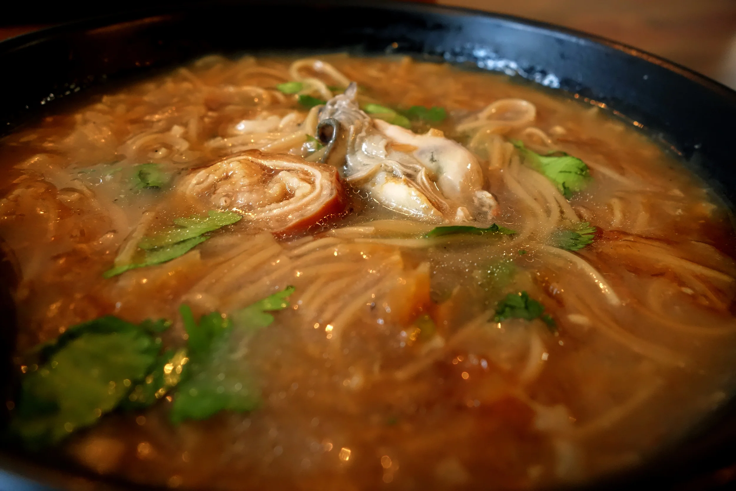 Chitterlings & Oysters Thin Noodles at Taiwan Bento.