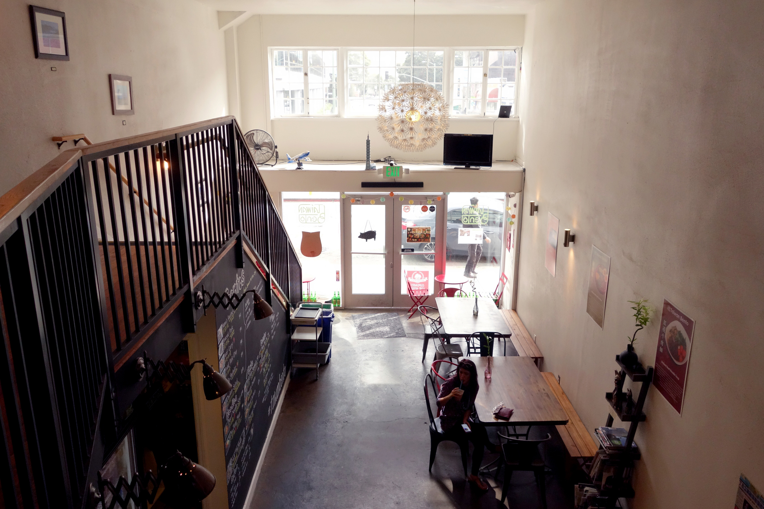 View from the second floor of Taiwan Bento.