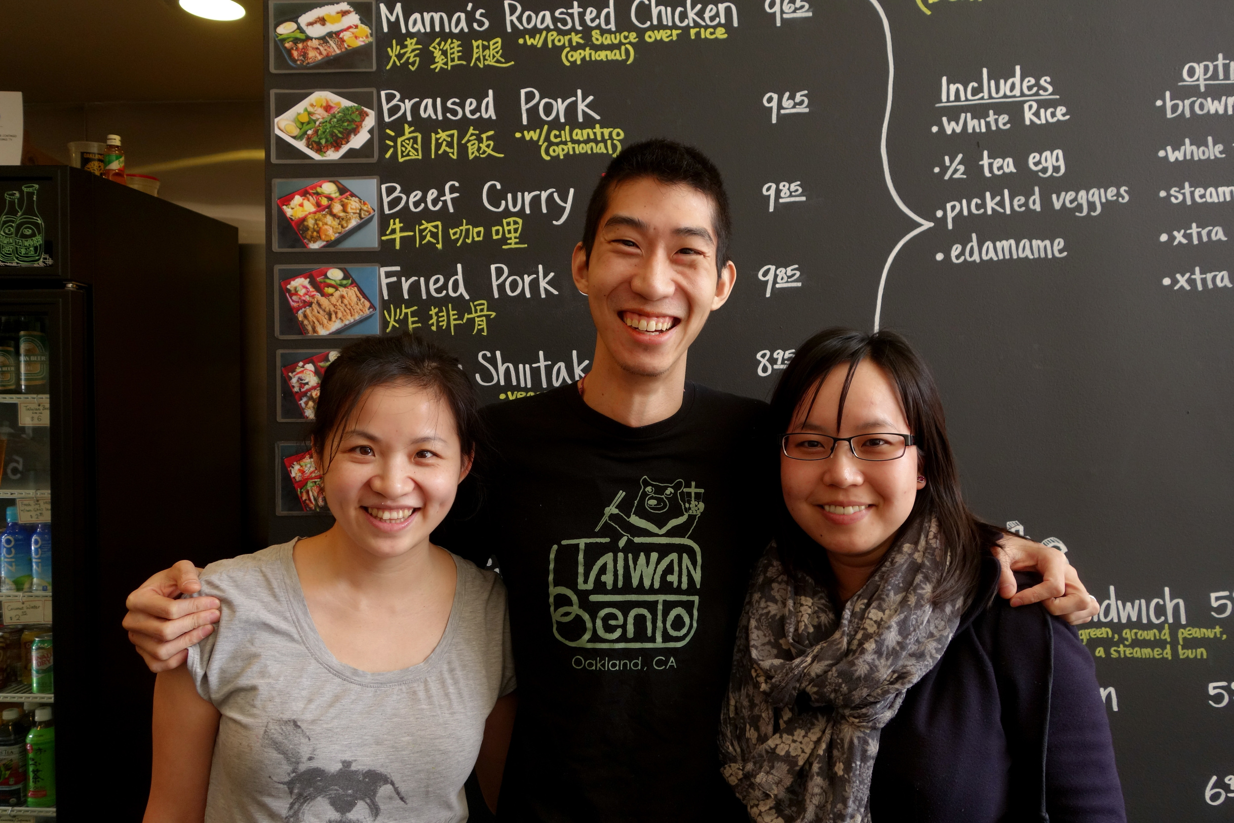 Stacy Tang (Left), Willy Wang (Center) & Sandy Elle (Right) at Taiwan Bento.