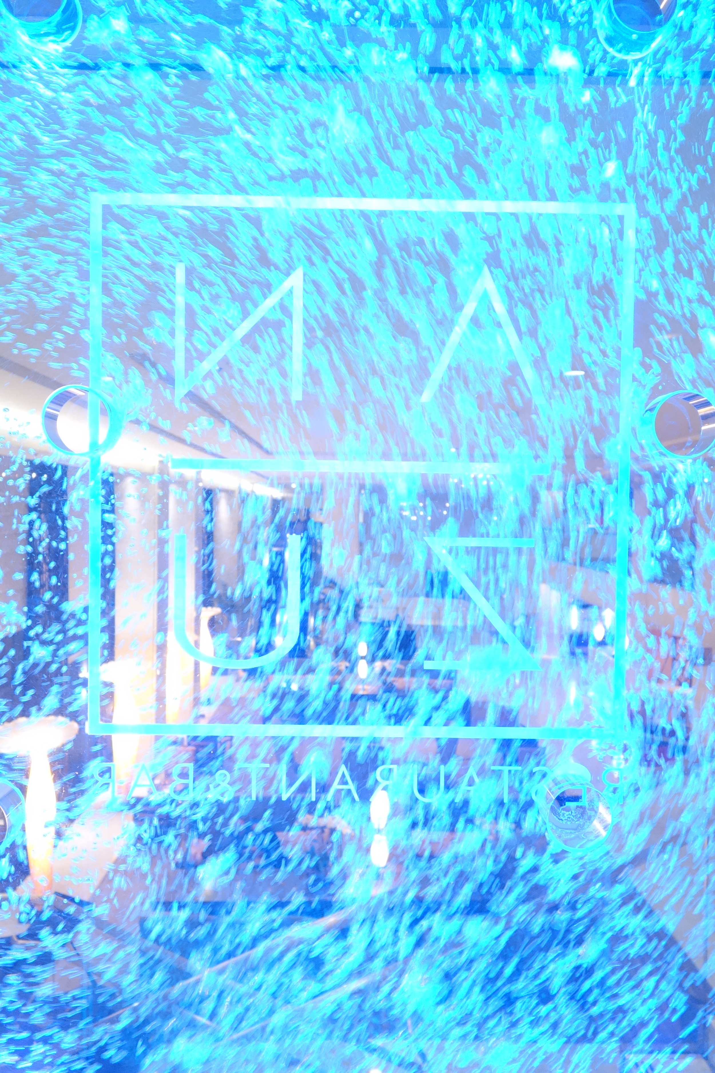 Water Art Display at Anzu Restaurant and Bar.