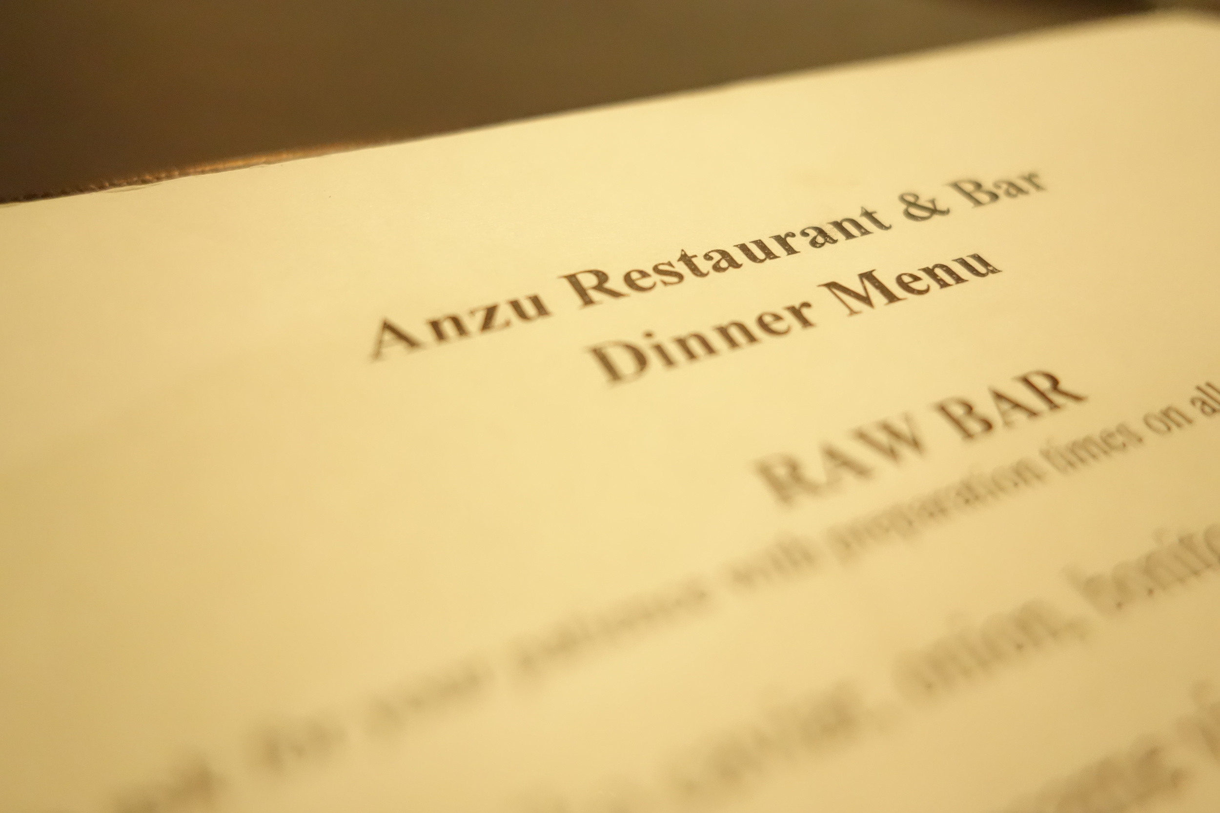 Anzu Menu.