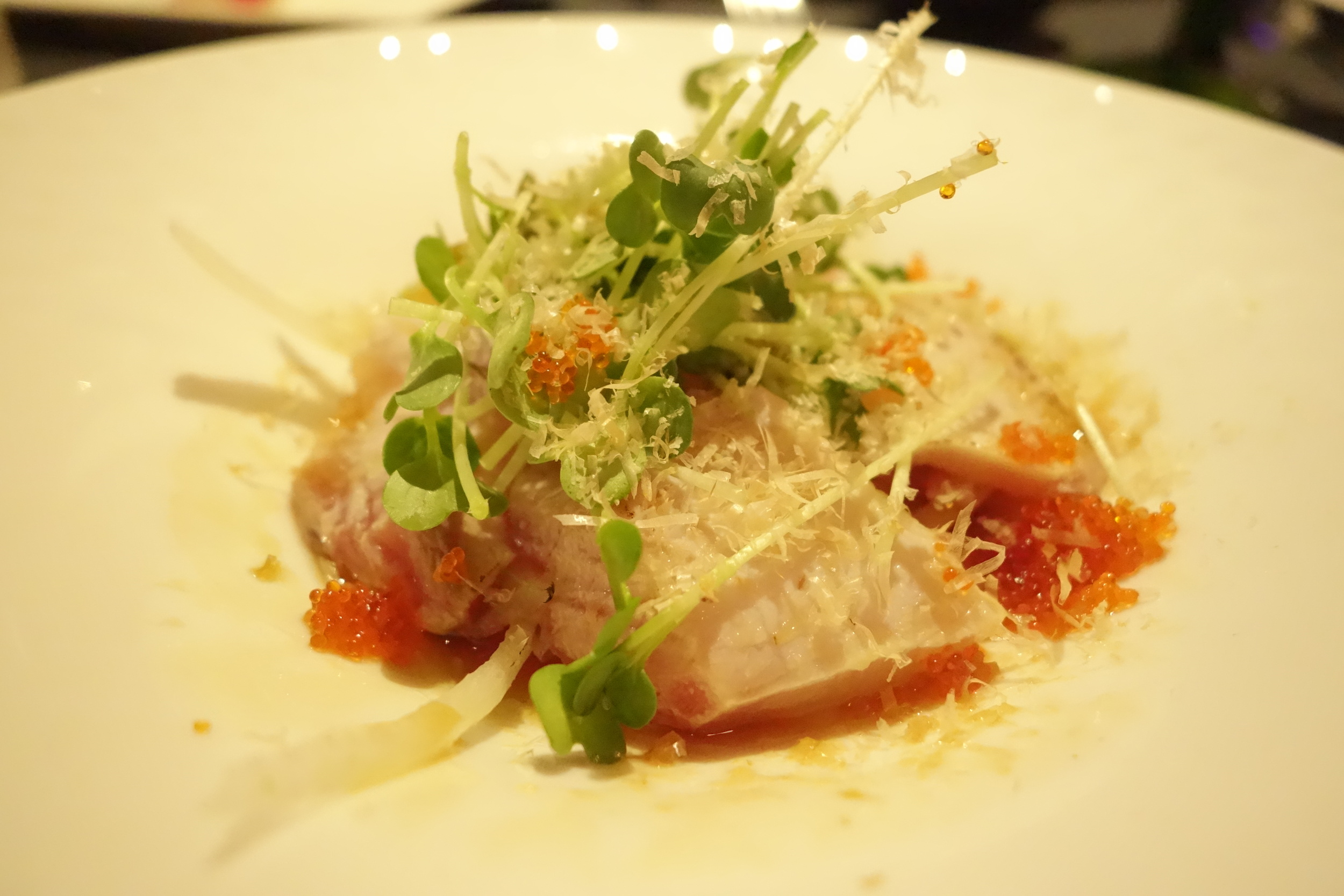 Truffle Hamachi at Anzu Restaurant and Bar.