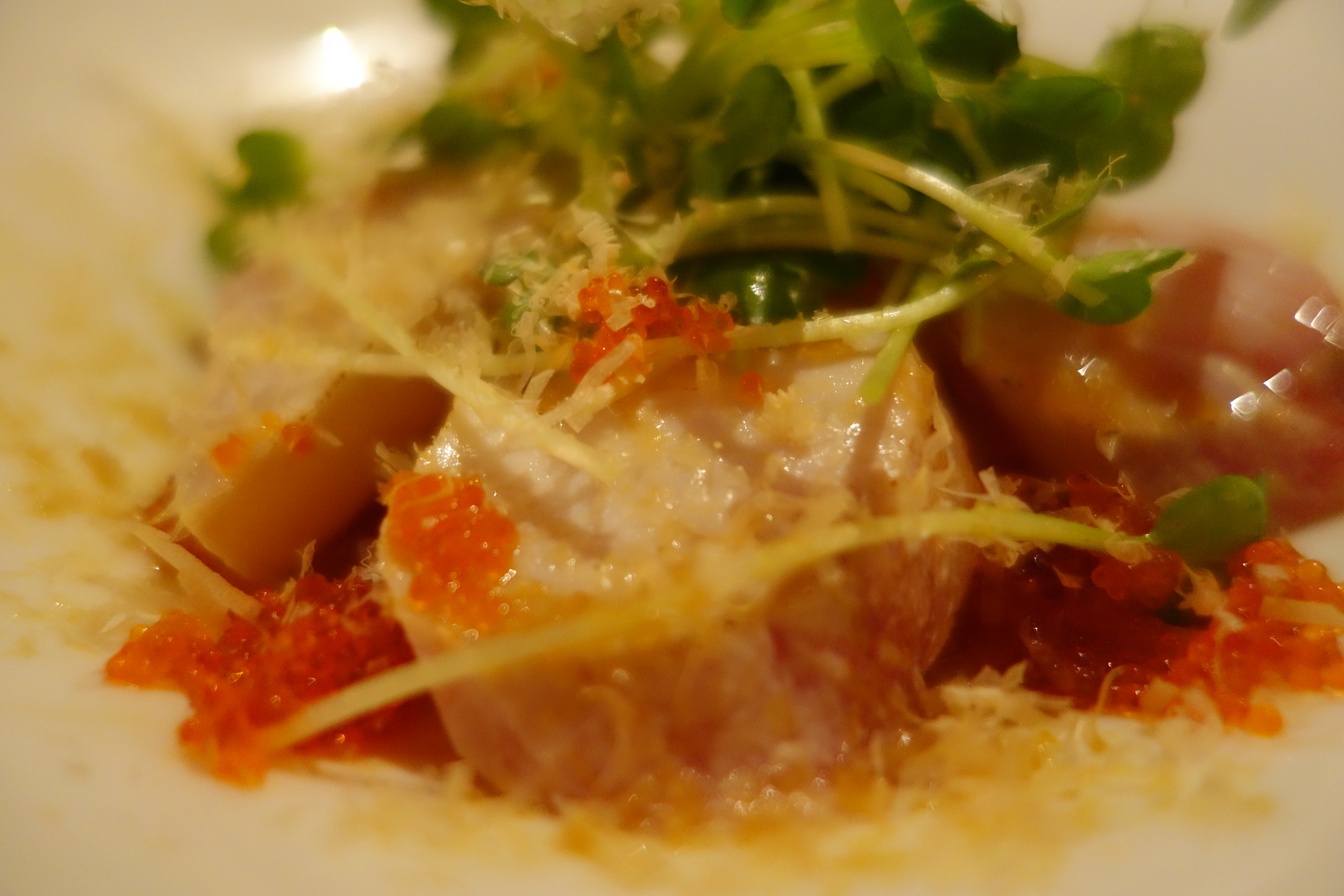 Truffle Hamachi at Anzu Restaurant and Bar.